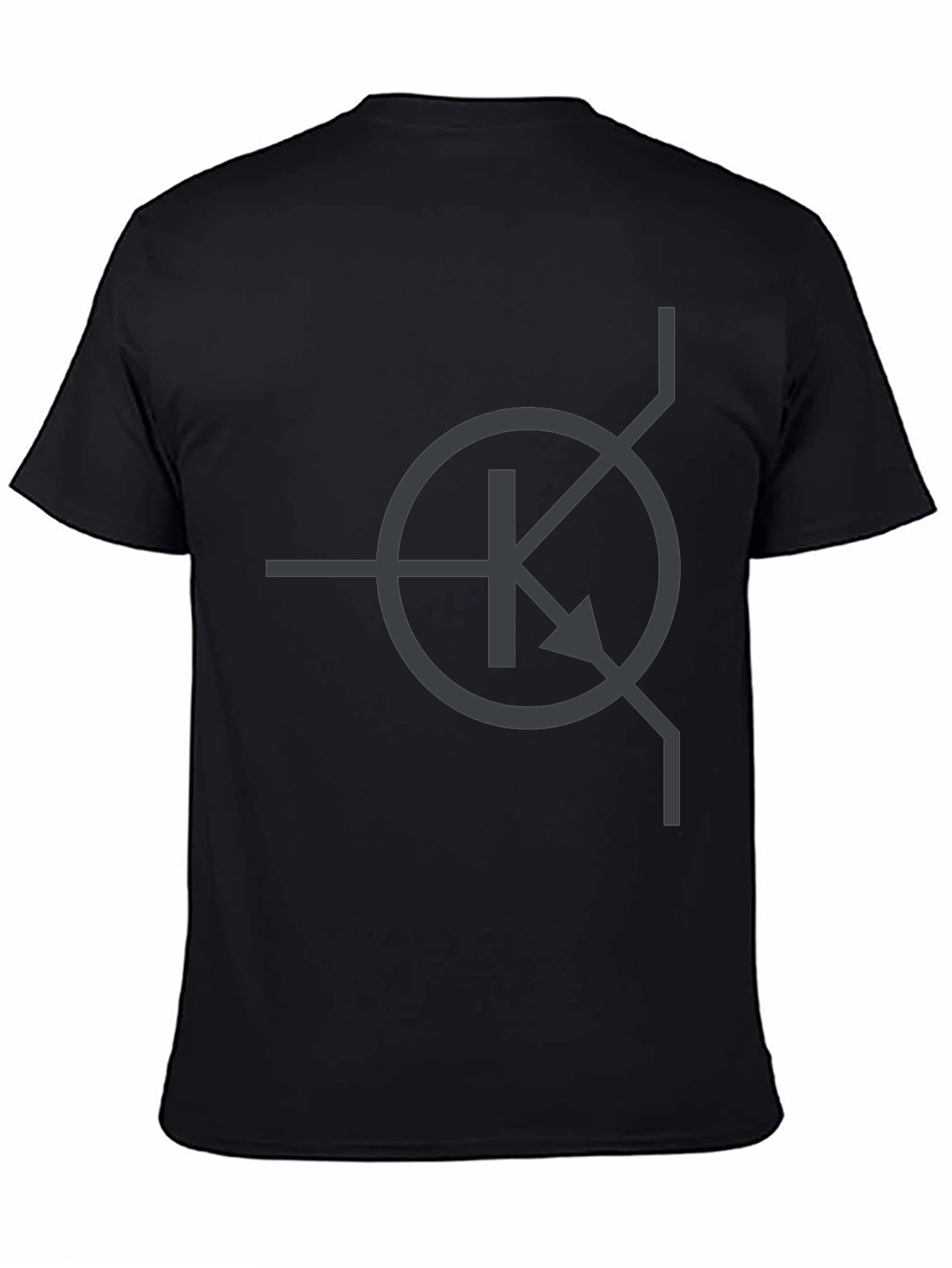 Electronics Geek Transistor Symbol T-Shirt - Black