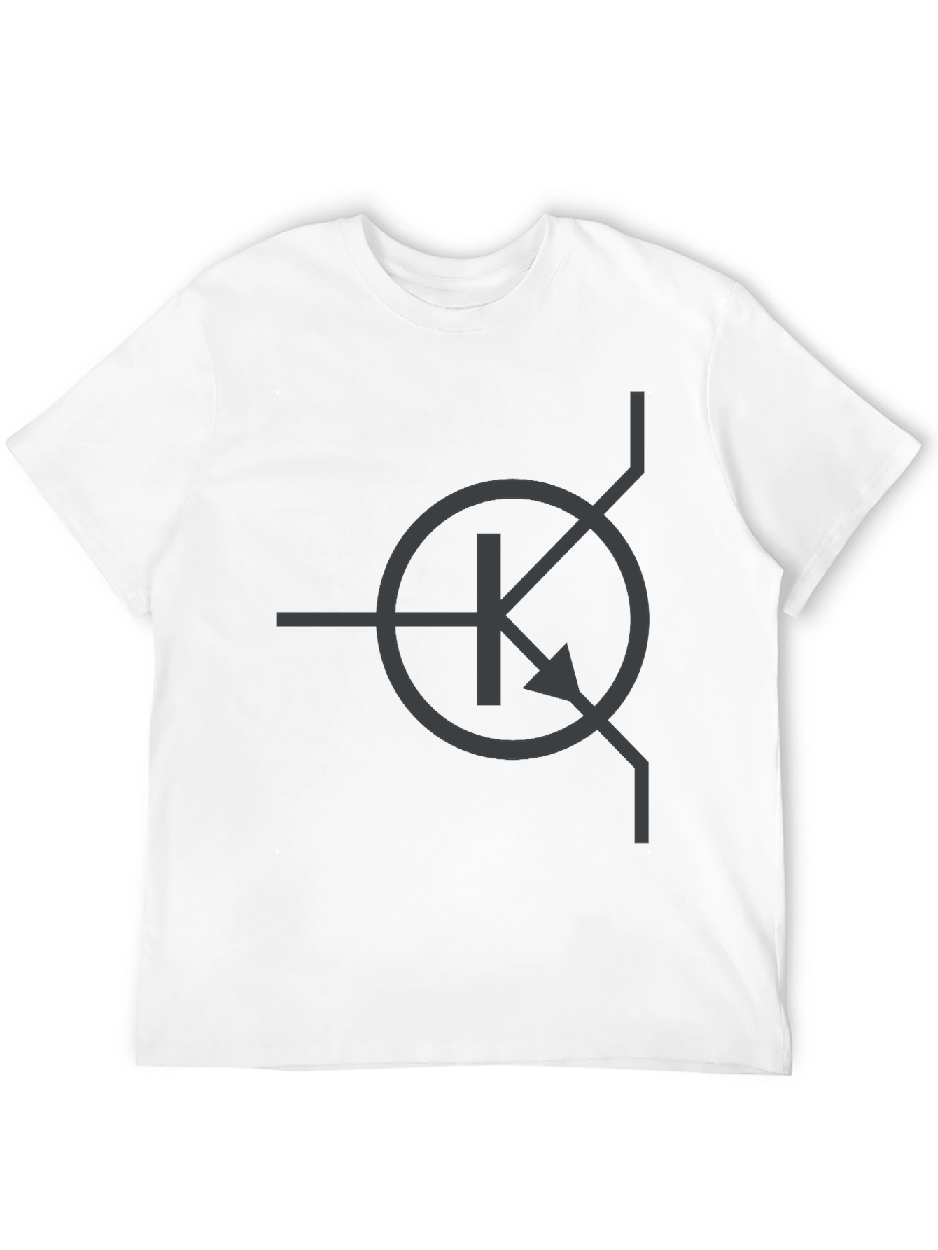 Electronics Geek Transistor Symbol T-Shirt - Black