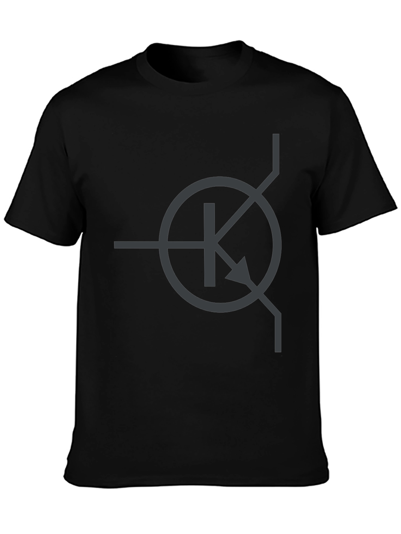 Electronics Geek Transistor Symbol T-Shirt - Black