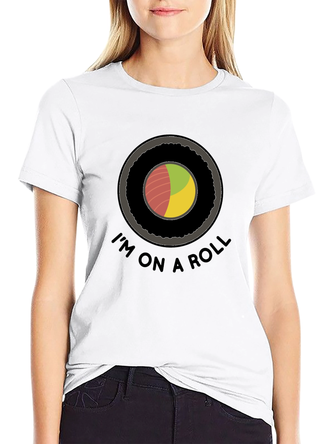 Im On A Roll T-Shirt - Sushi Graphic Tee