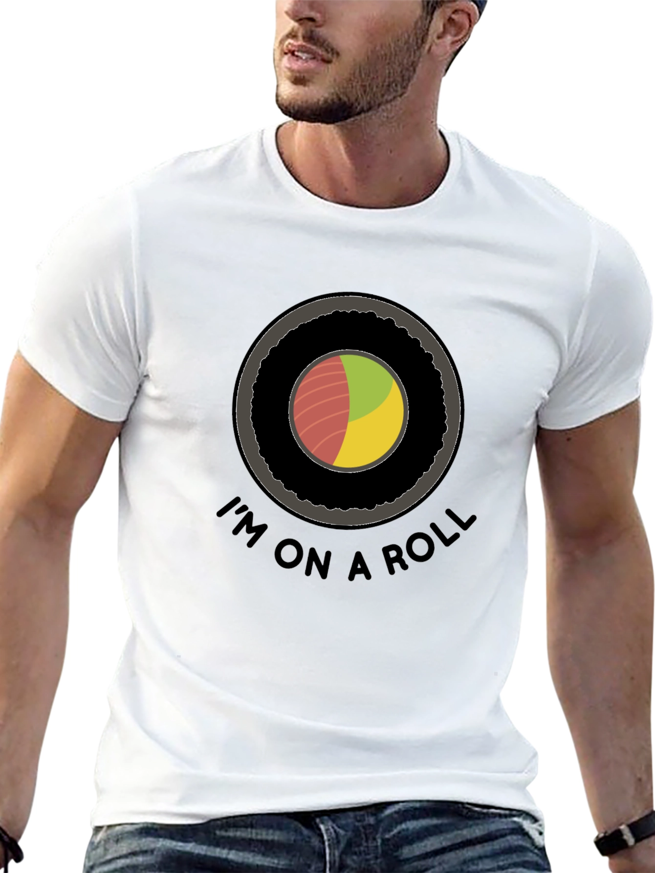 Im On A Roll T-Shirt - Sushi Graphic Tee