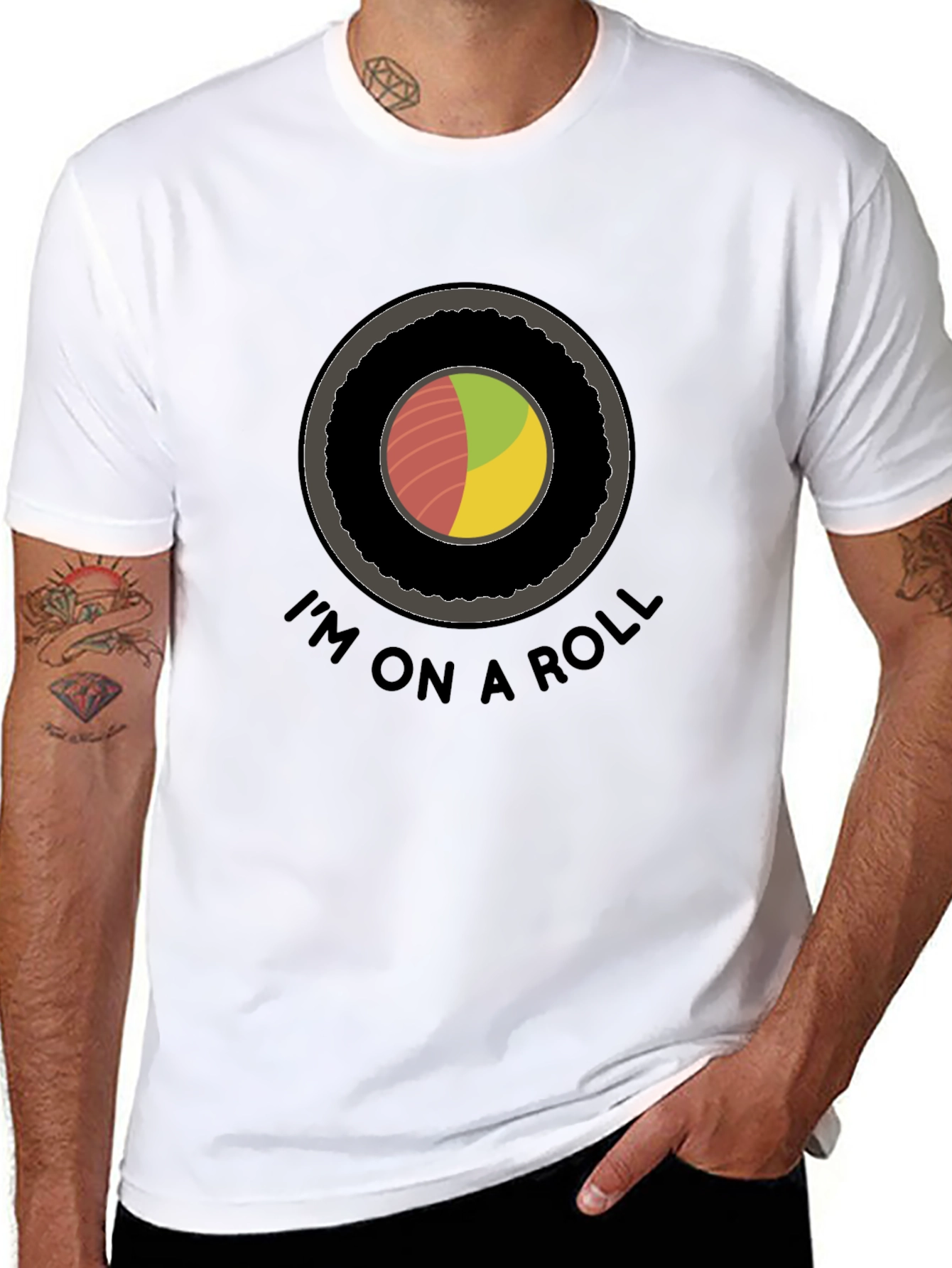 Im On A Roll T-Shirt - Sushi Graphic Tee