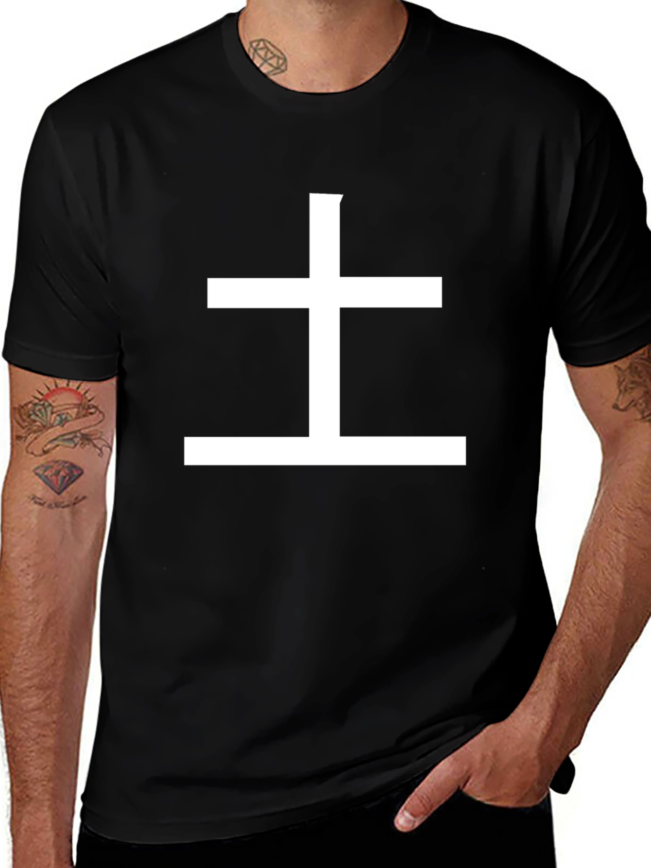 Minimalist Soil Symbol Black T-Shirt