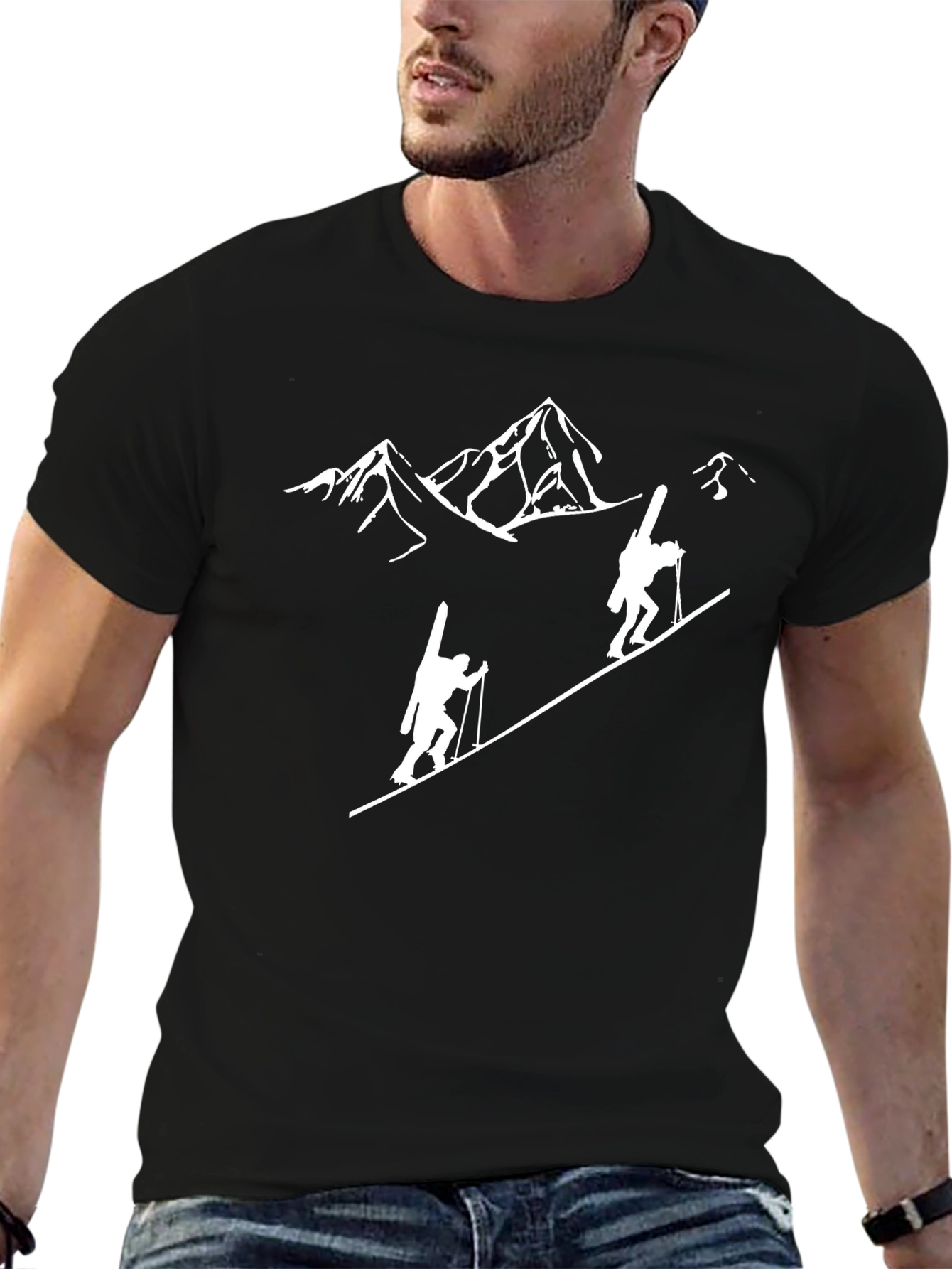 Mountain Climber Graphic T-Shirt - Black