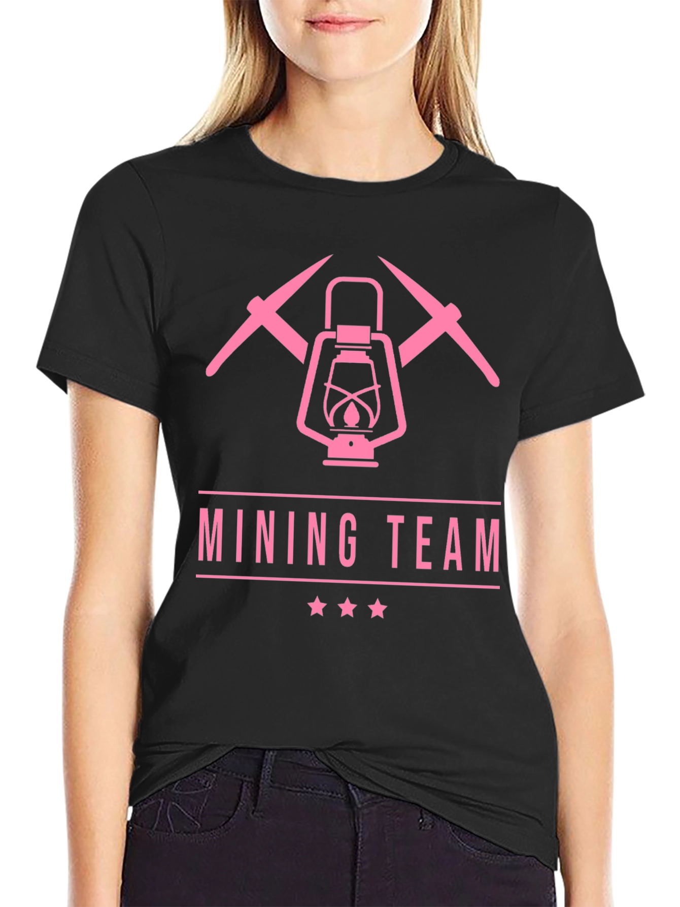 Mining Team Graphic T-Shirt - Miners Lantern & Pickaxes