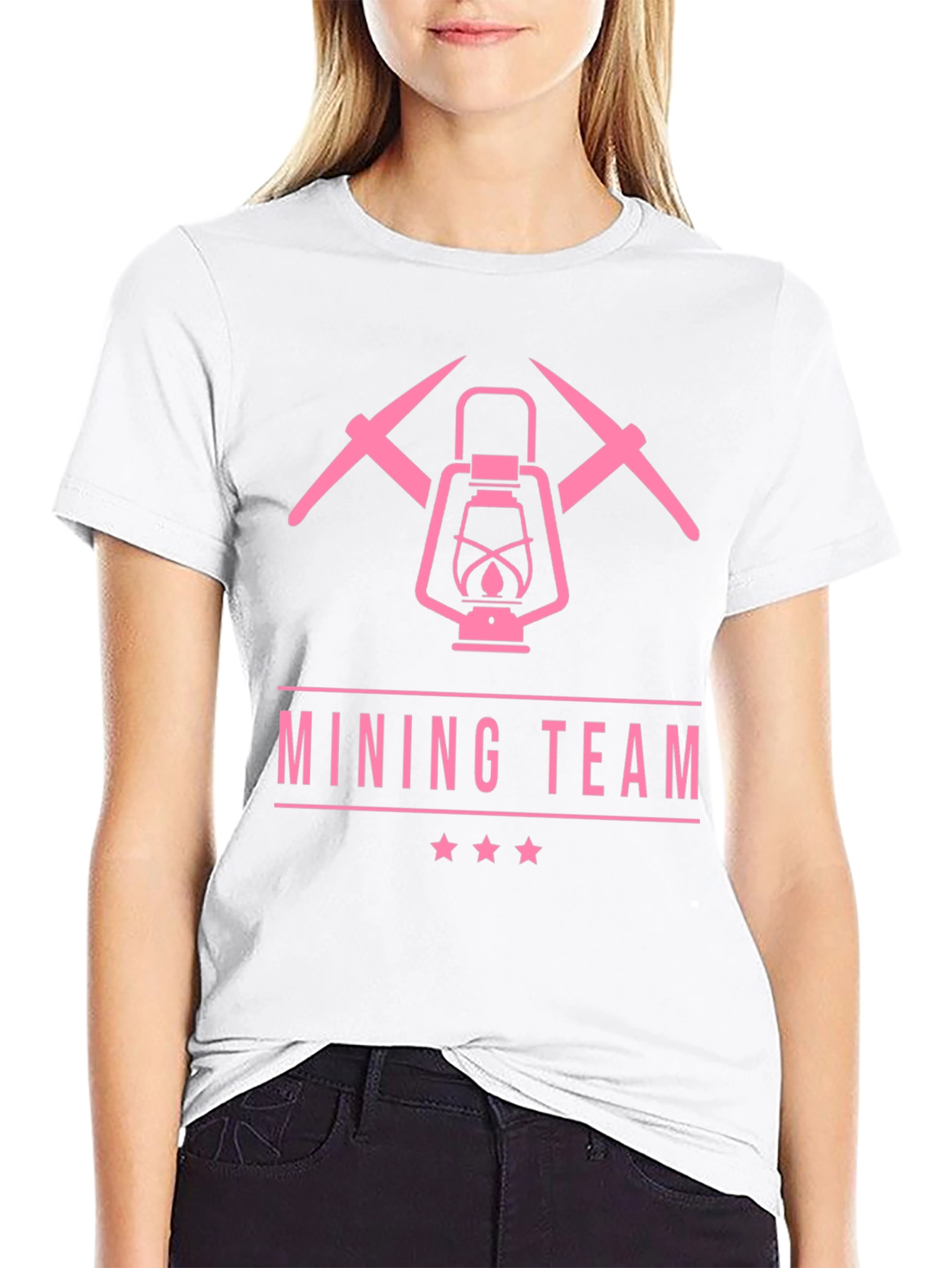 Mining Team Graphic T-Shirt - Miners Lantern & Pickaxes