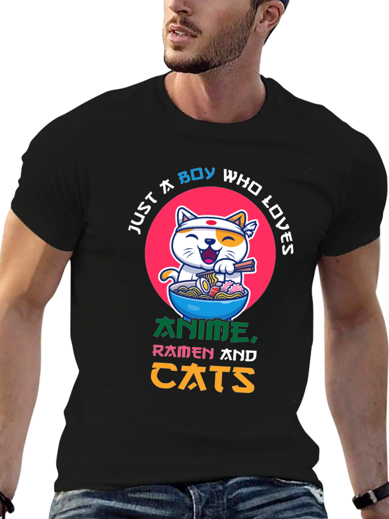Anime Ramen Cat Lover T-Shirt