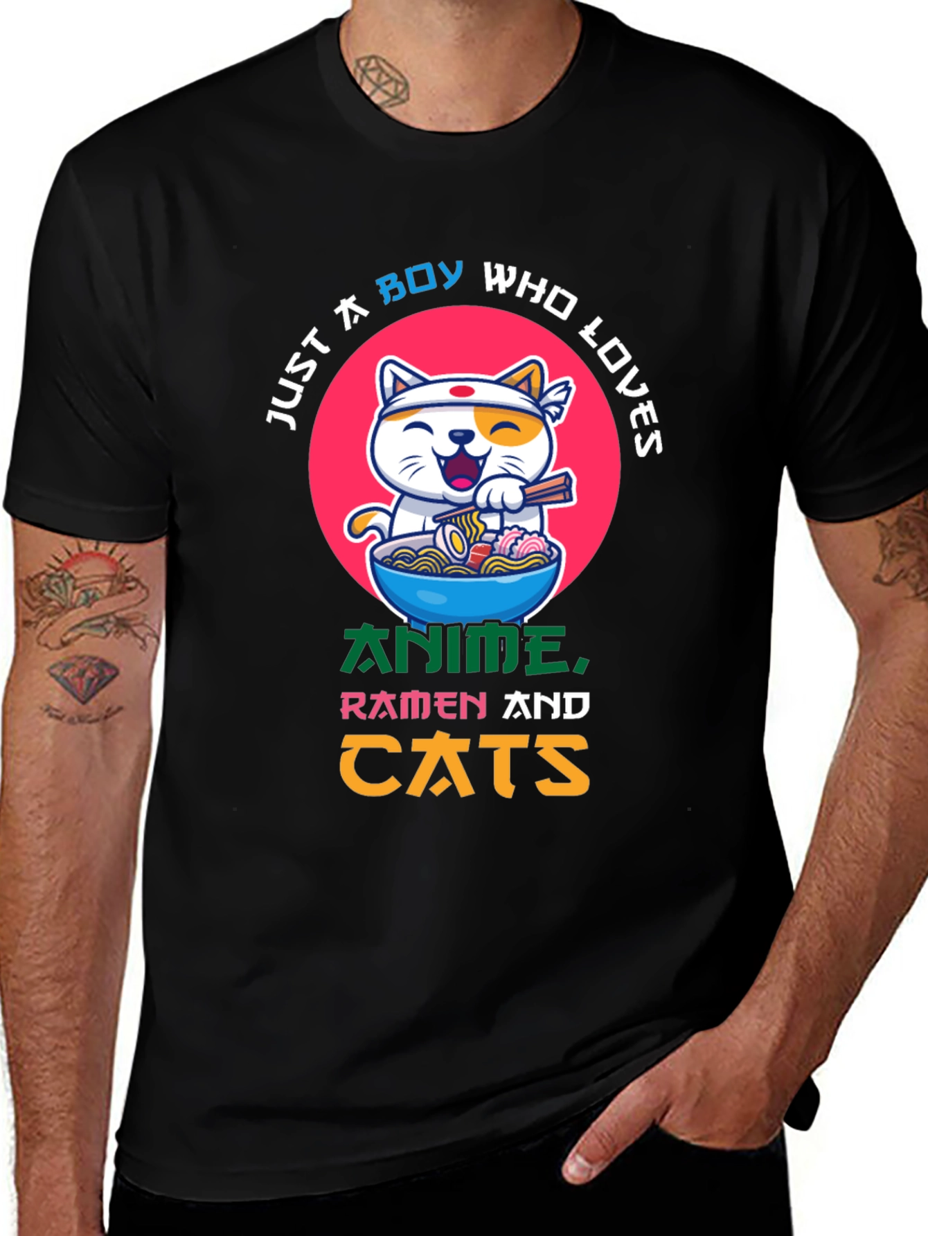 Anime Ramen Cat Lover T-Shirt