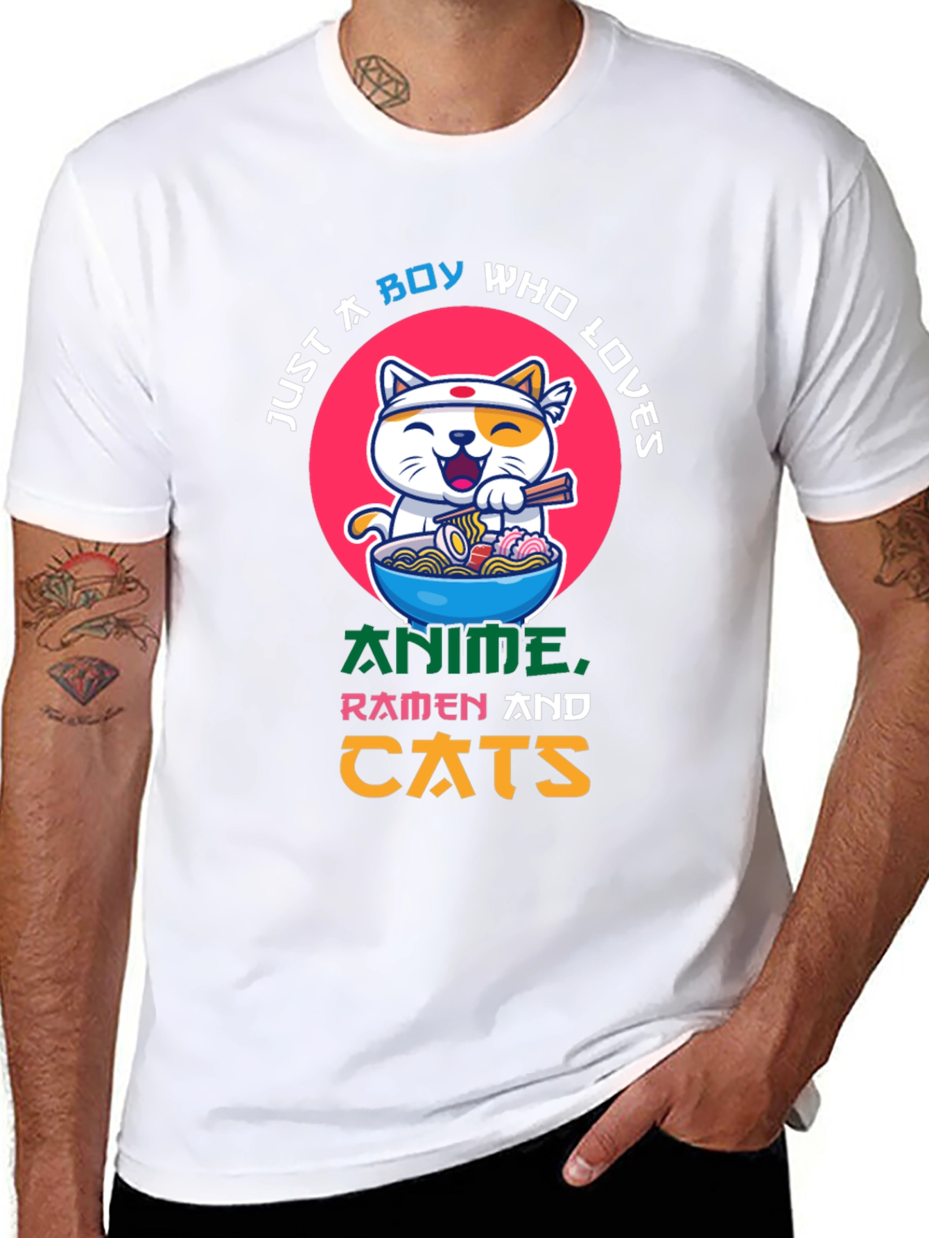 Anime Ramen Cat Lover T-Shirt