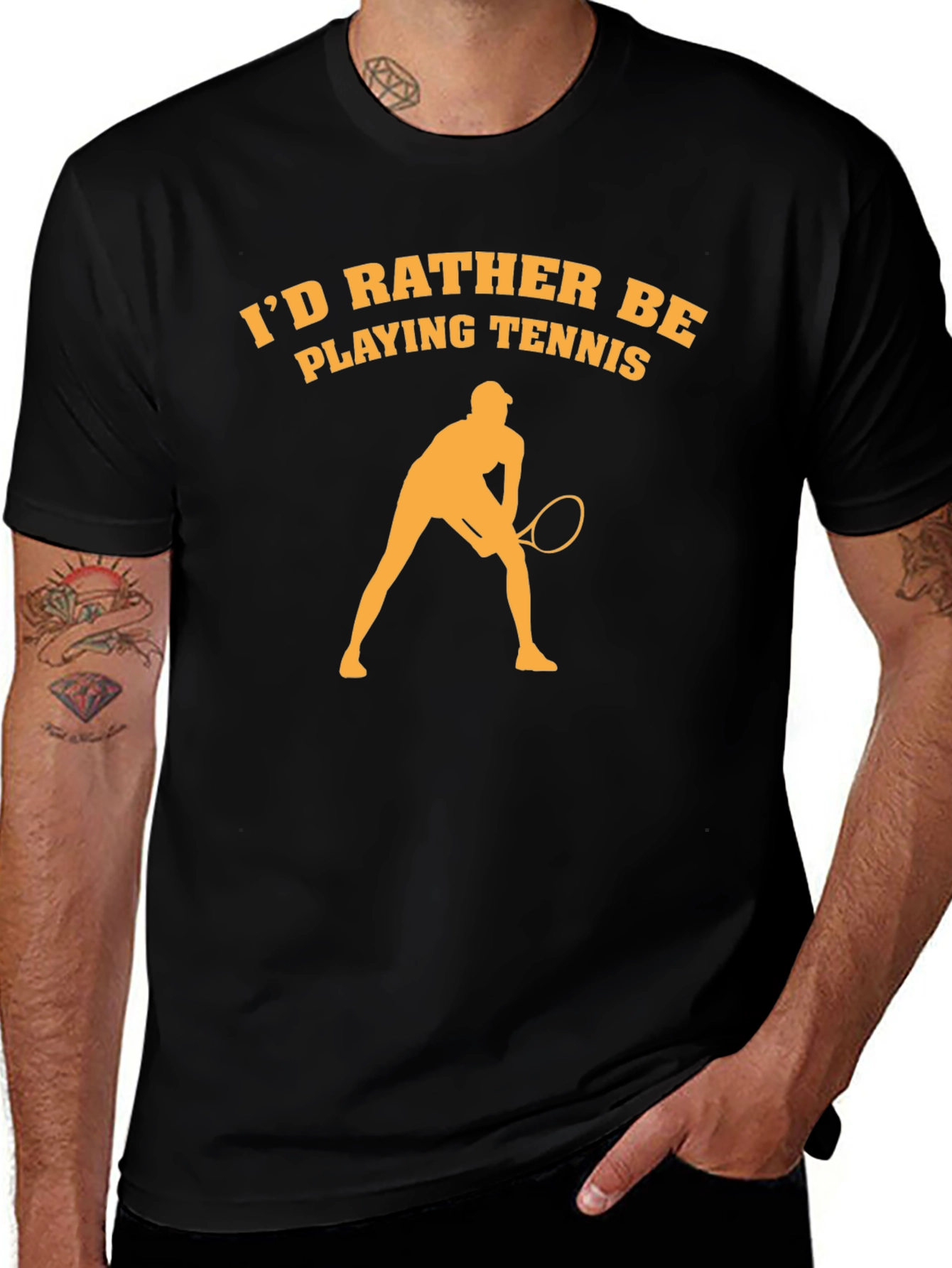 Tennis Lovers Tee: Id Rather Be Playing Tennis