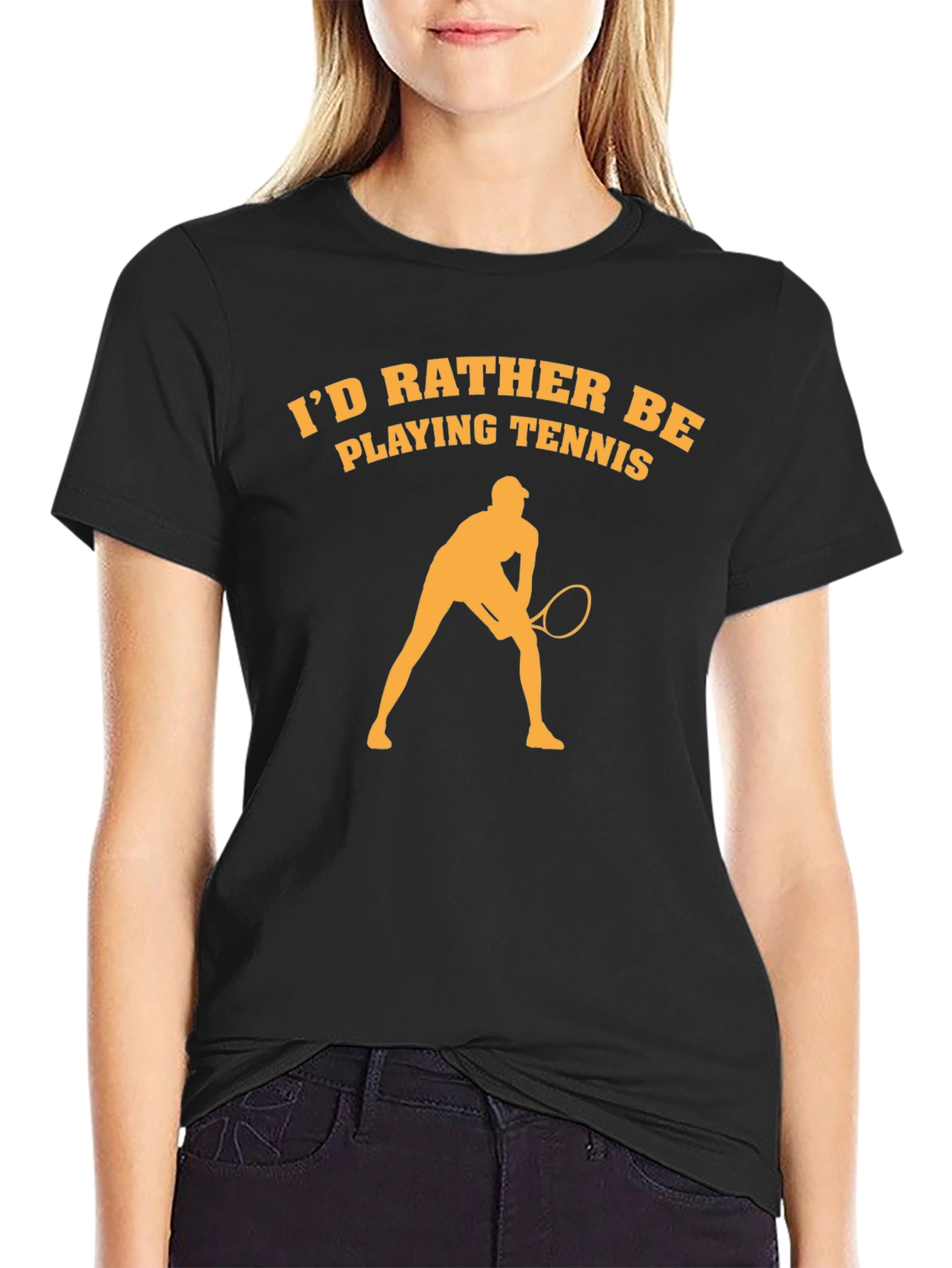 Tennis Lovers Tee: Id Rather Be Playing Tennis
