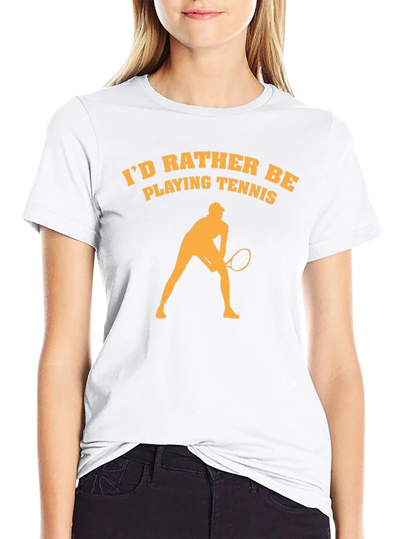 Tennis Lovers Tee: Id Rather Be Playing Tennis