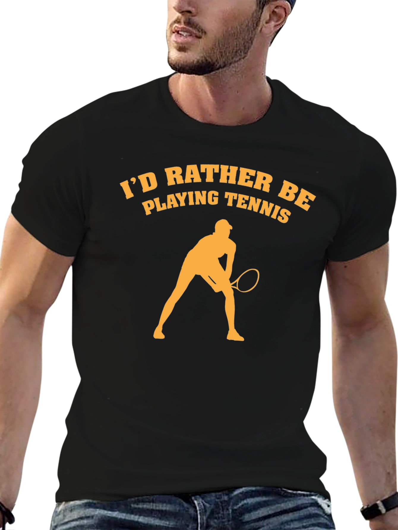 Tennis Lovers Tee: Id Rather Be Playing Tennis