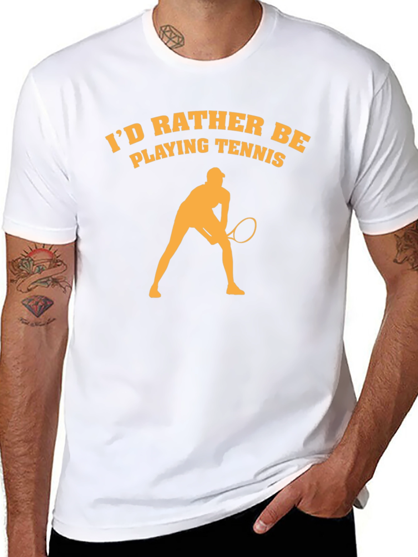 Tennis Lovers Tee: Id Rather Be Playing Tennis
