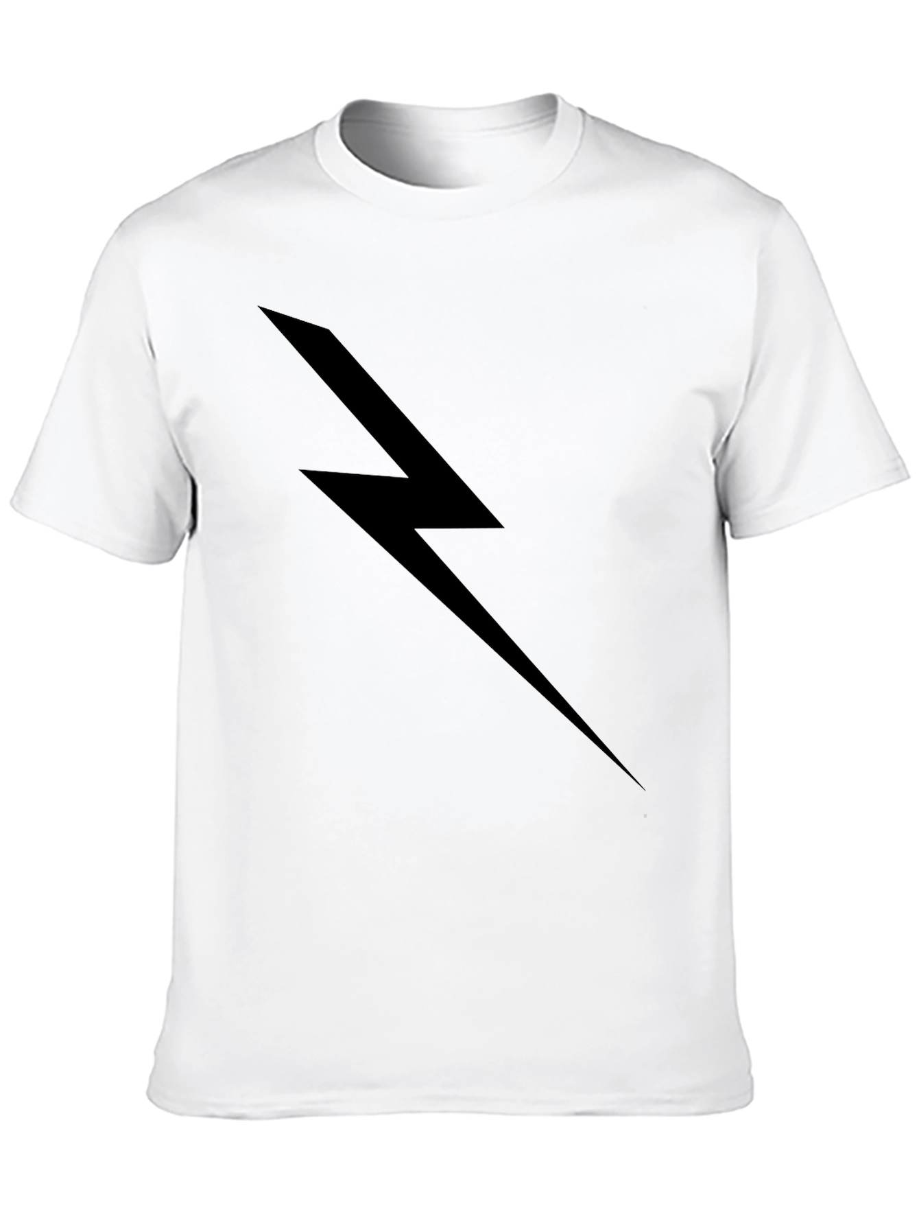 Black Lightning Bolt Graphic T-Shirt
