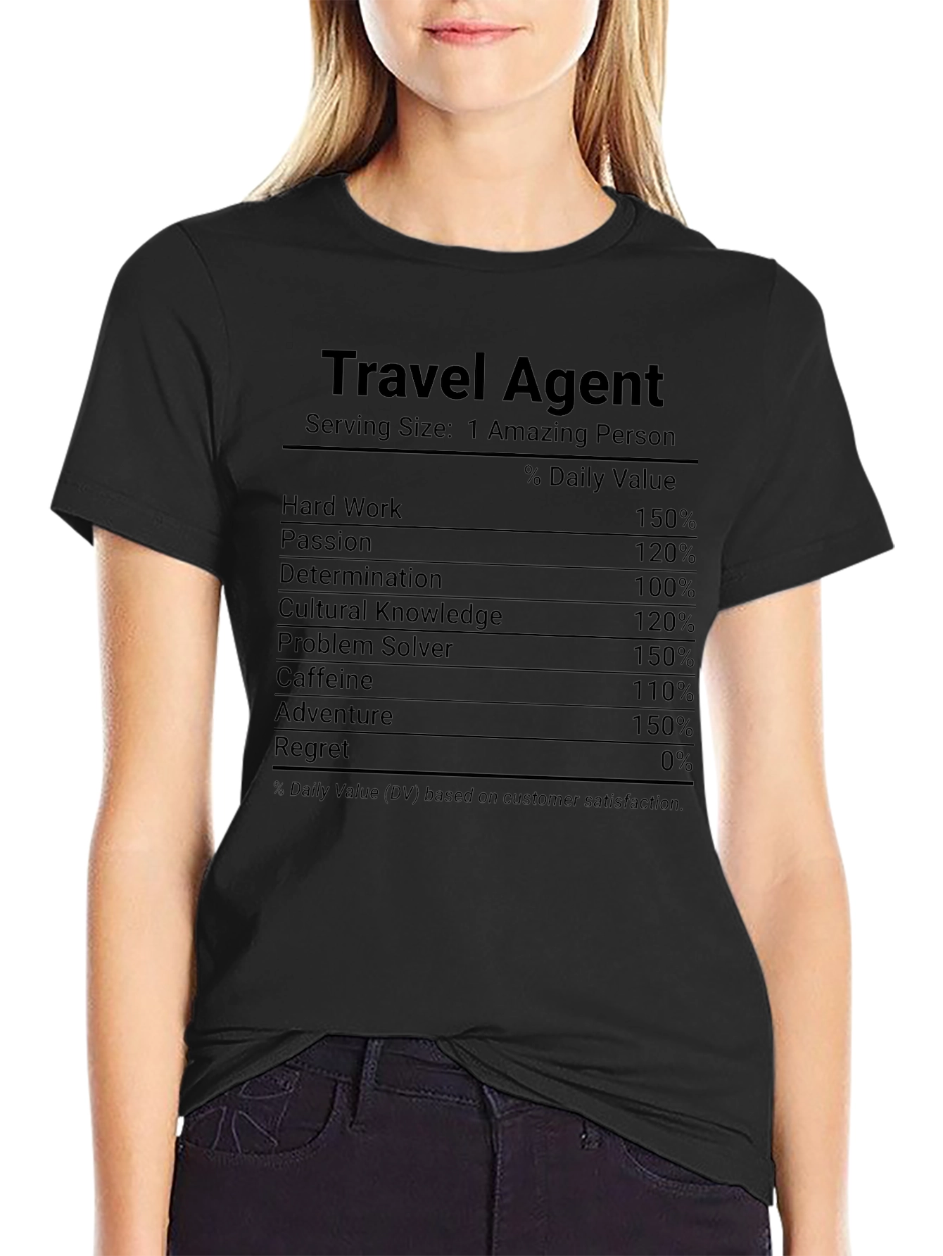 Travel Agent Nutrition Facts T-Shirt