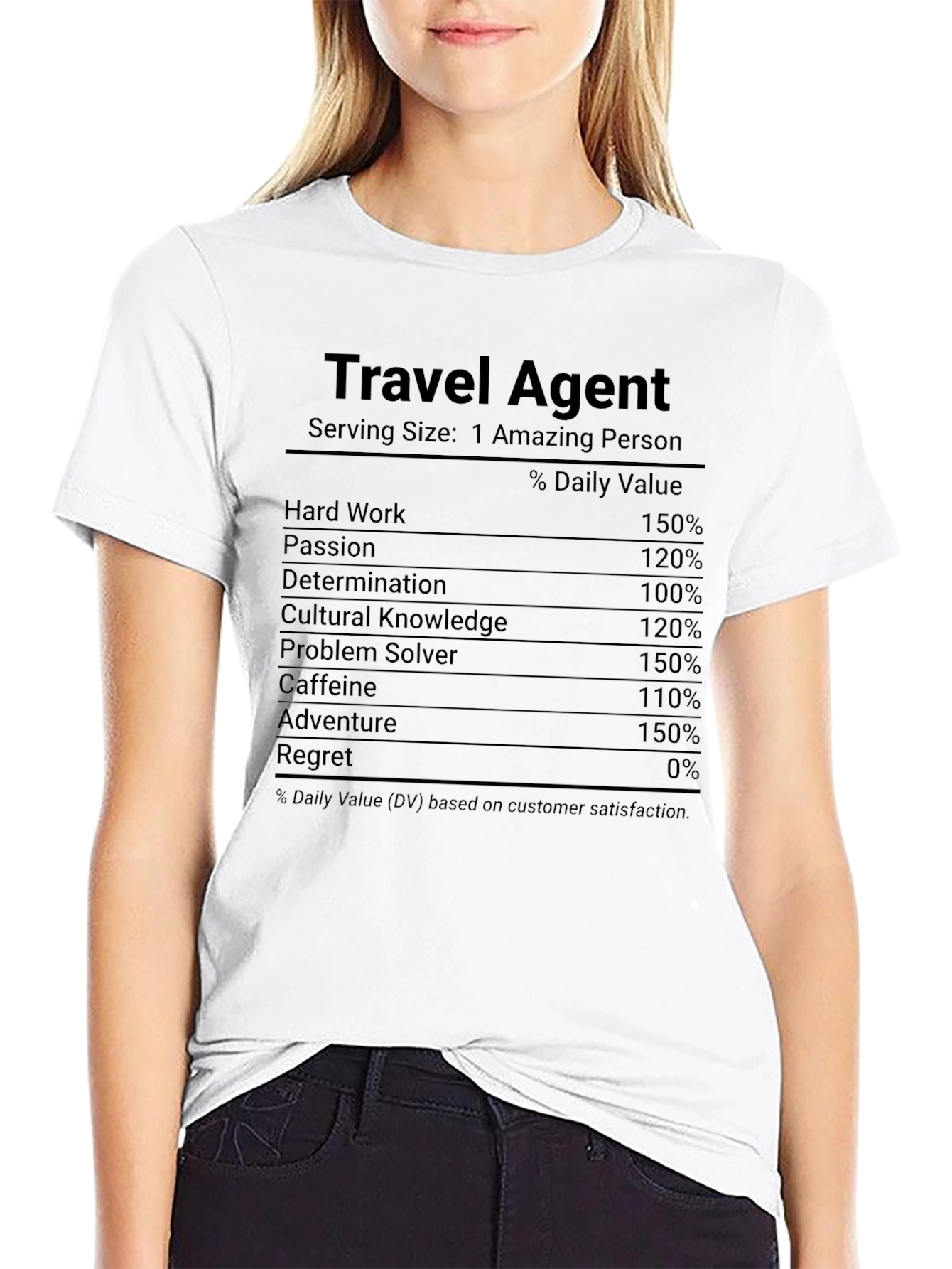 Travel Agent Nutrition Facts T-Shirt