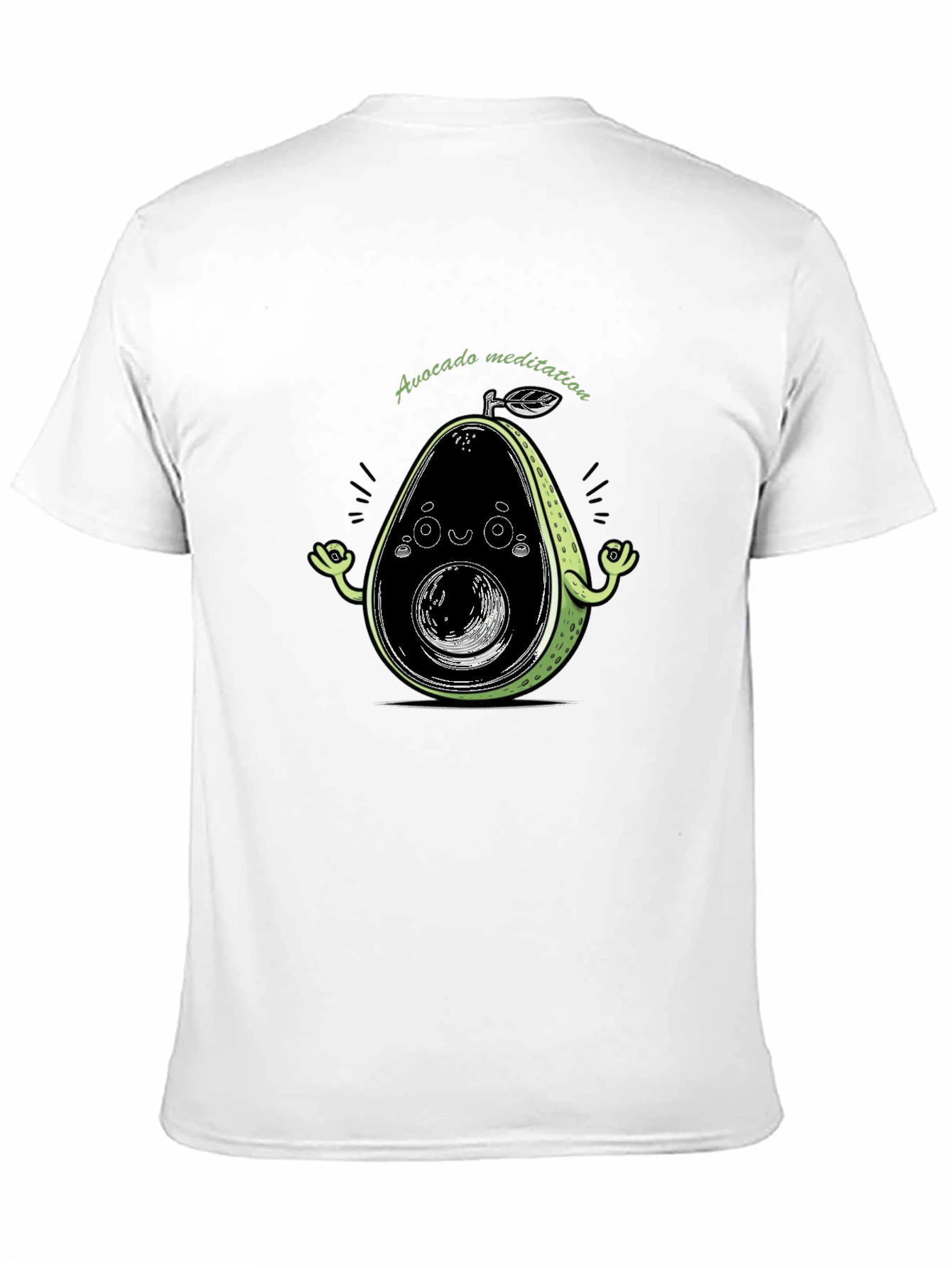 Avocado Meditation Black T-Shirt