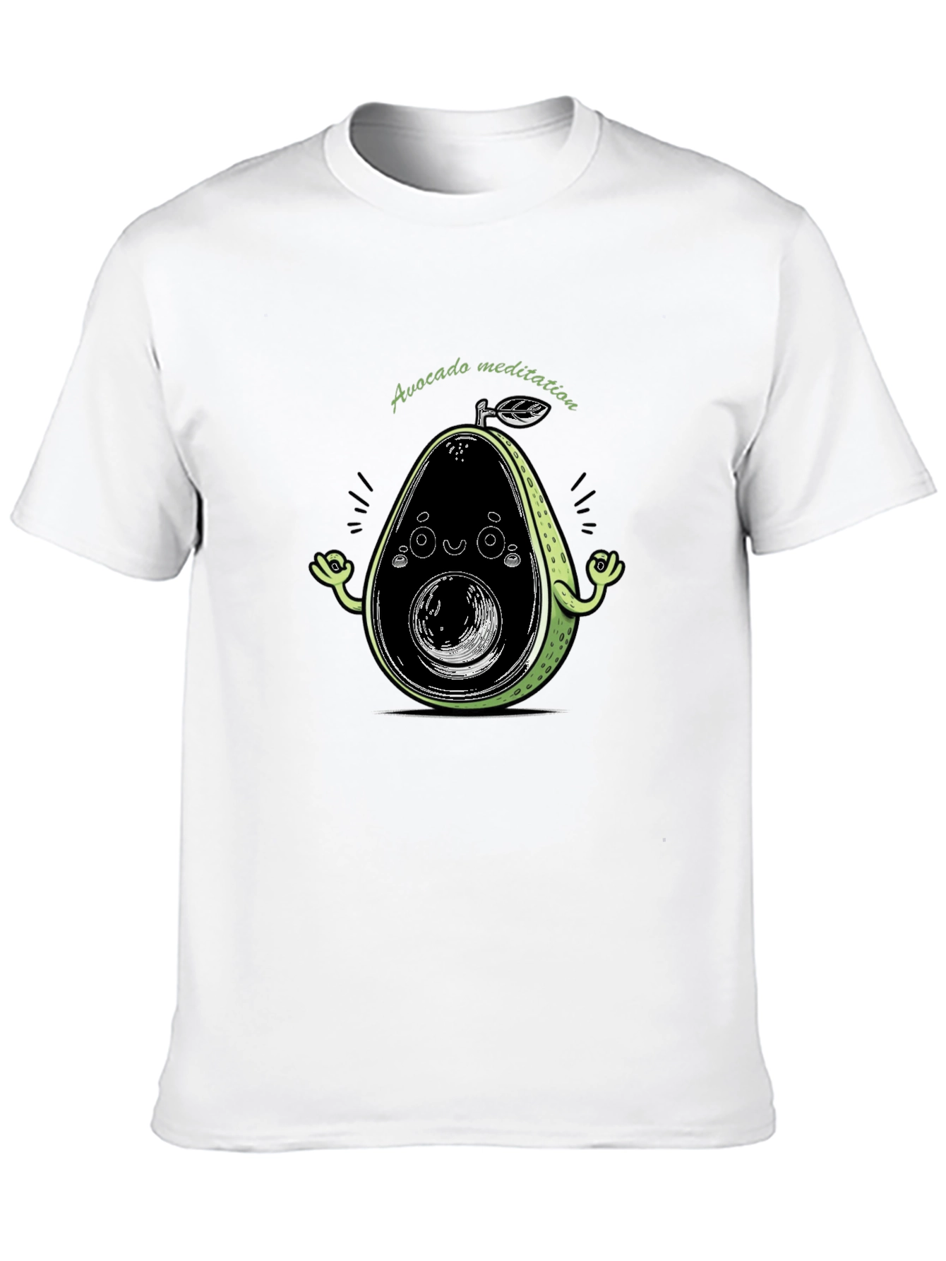 Avocado Meditation Black T-Shirt
