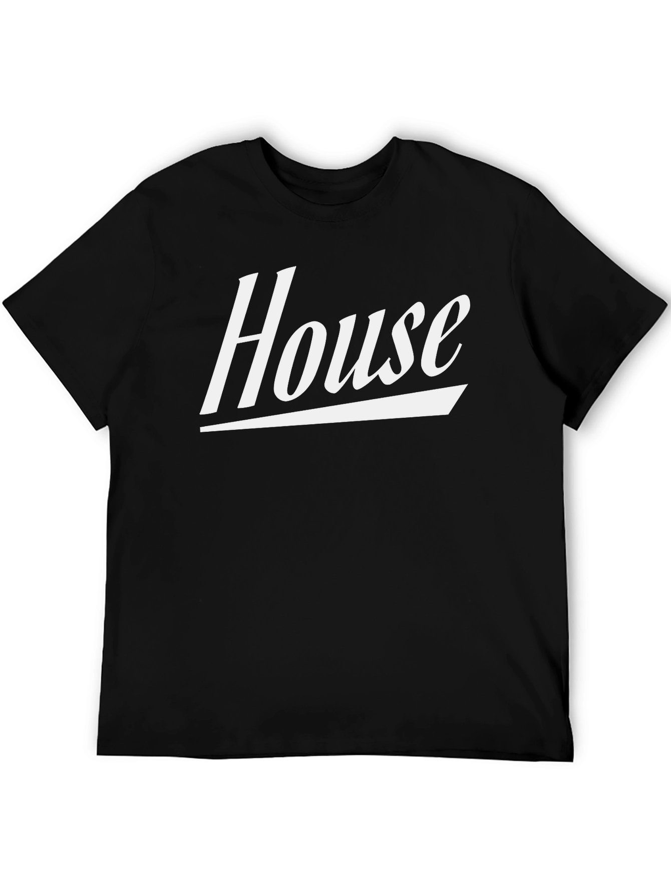 House Graphic Tee - Stylish Black T-Shirt