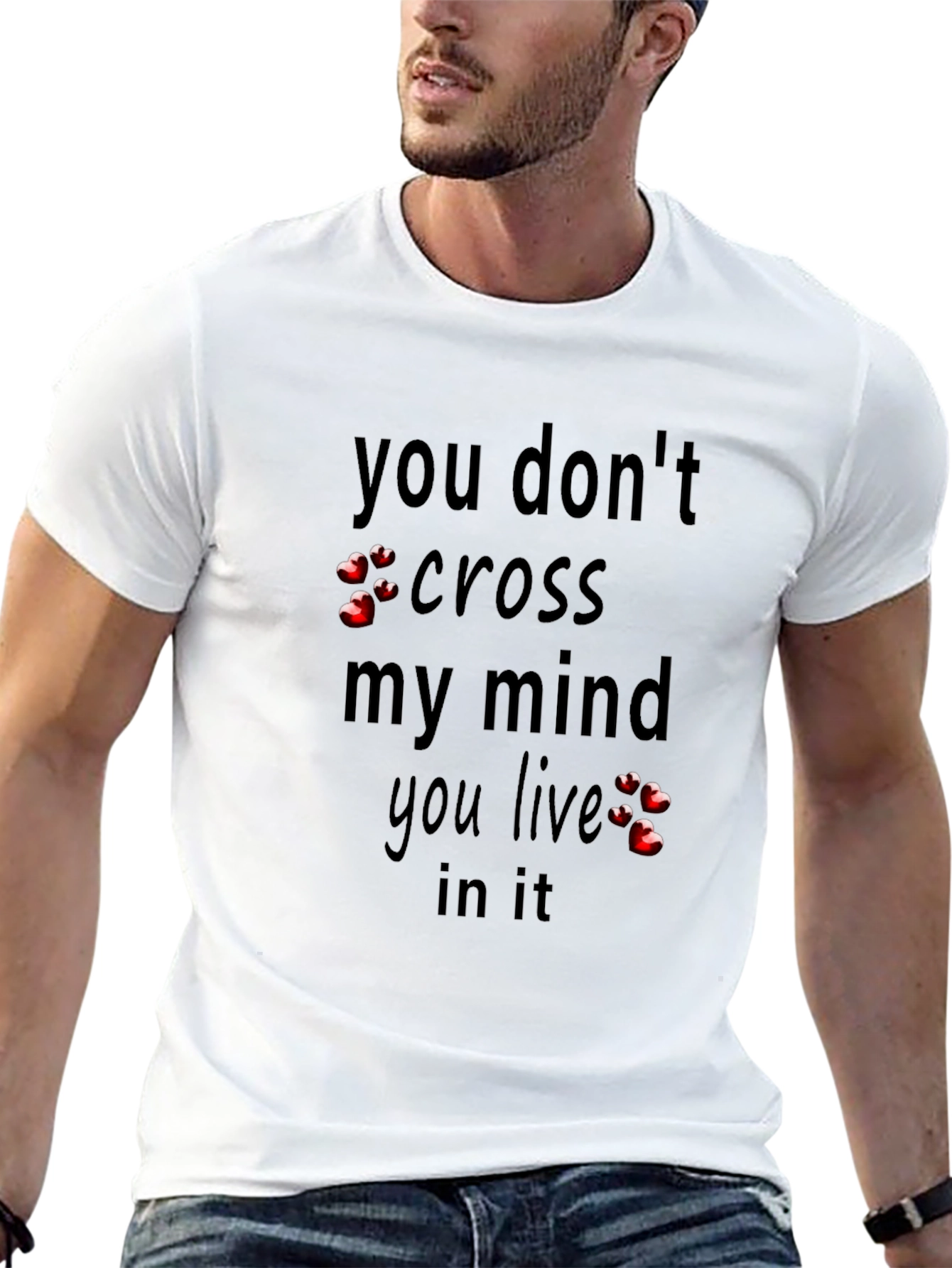 You Live in My Mind Black T-Shirt