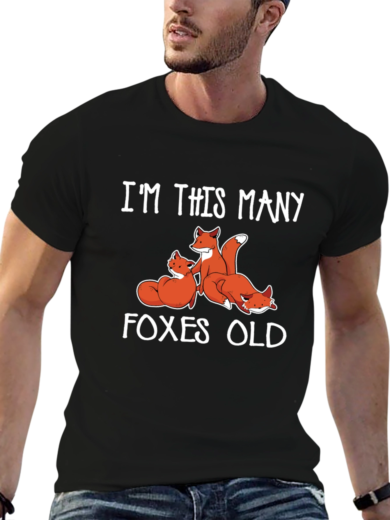 Funny Fox T-Shirt - Im This Many Foxes Old