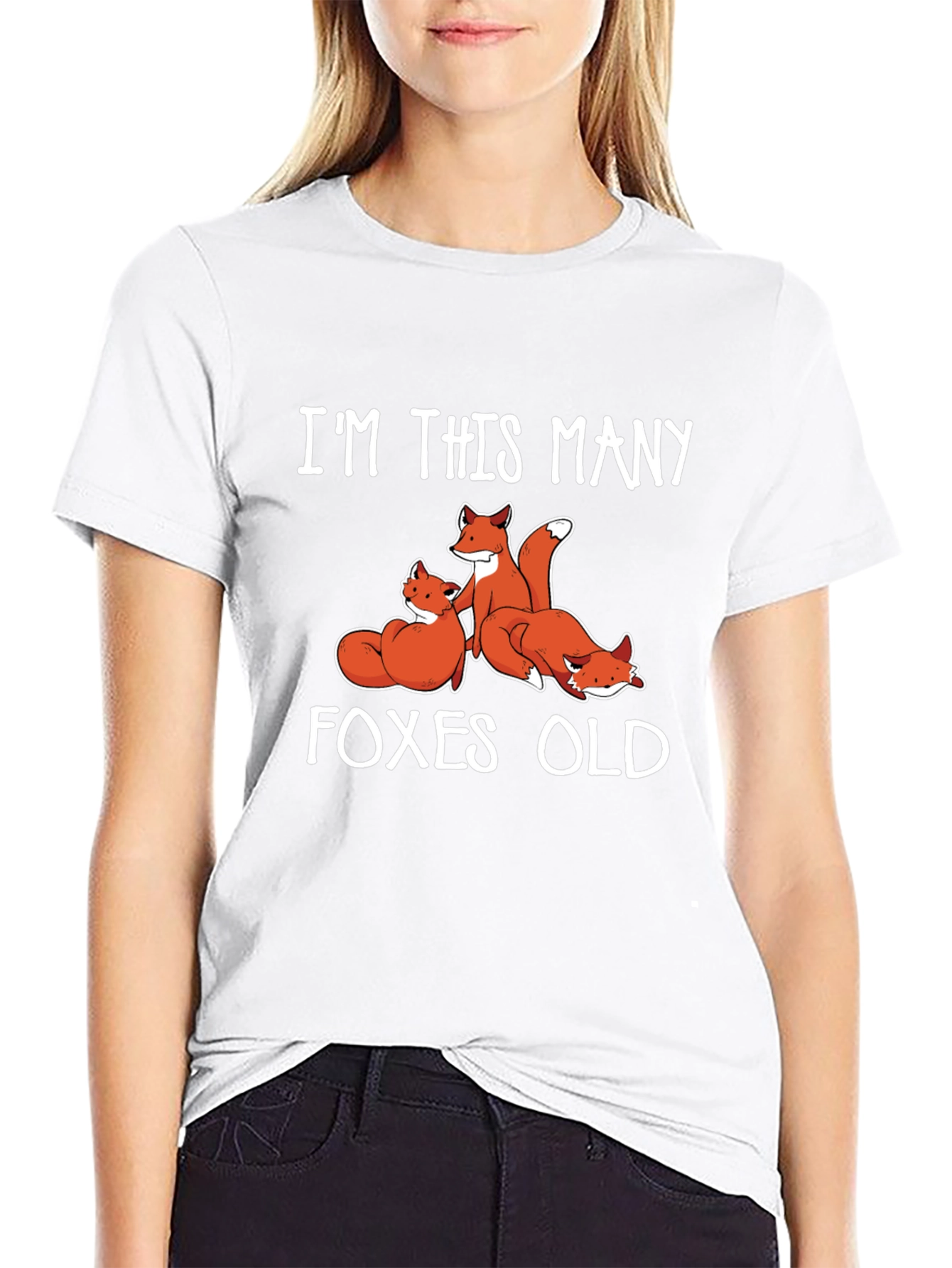 Funny Fox T-Shirt - Im This Many Foxes Old