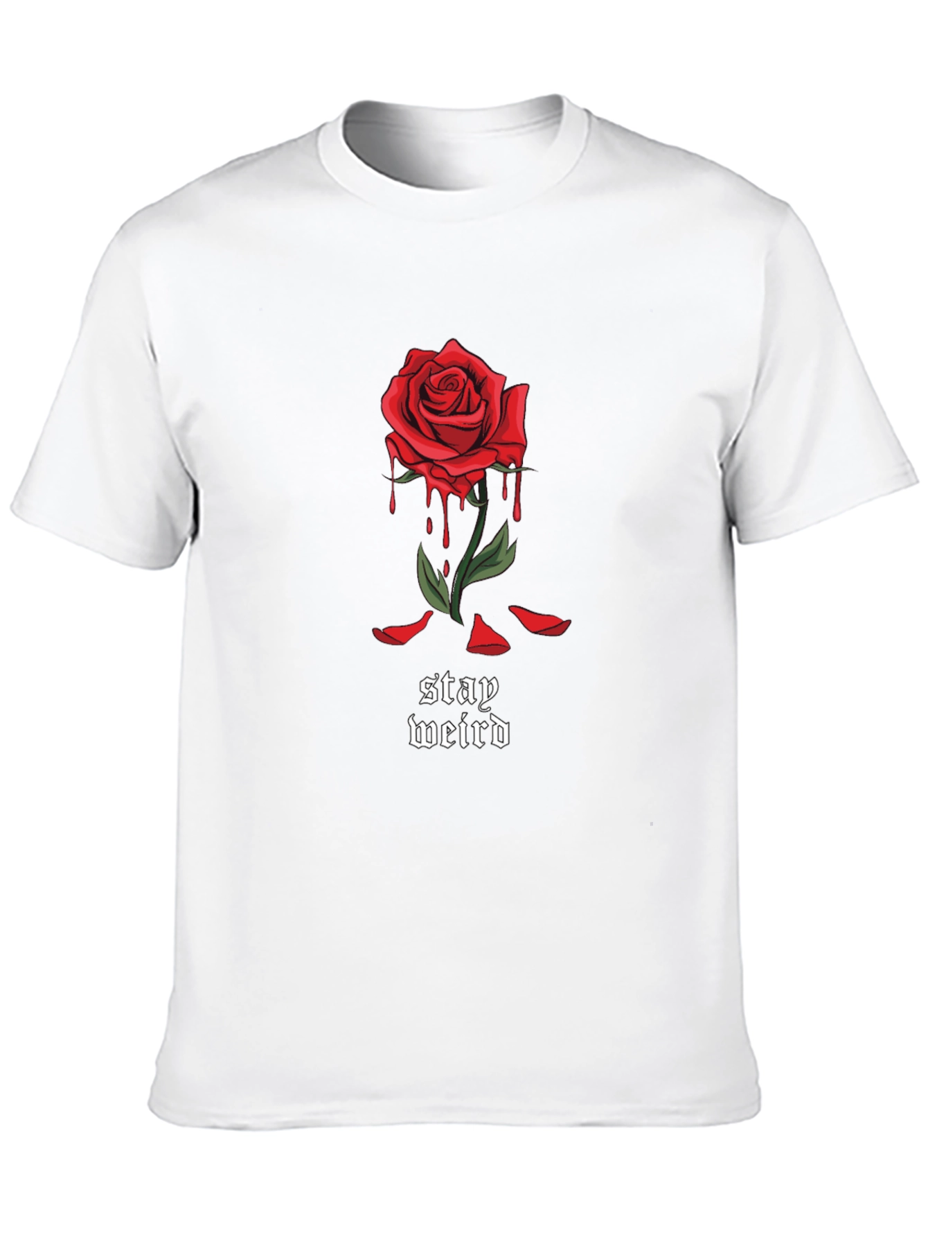 Stay Weird Rose Graphic Tee