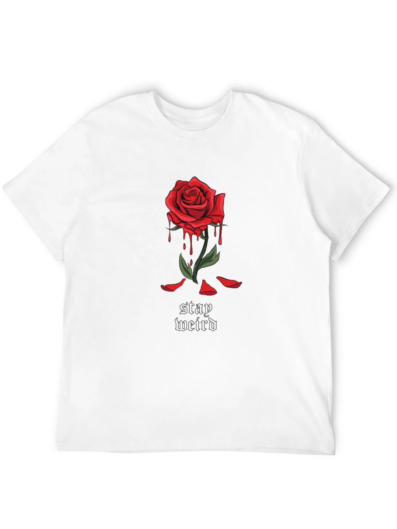 Stay Weird Rose Graphic Tee