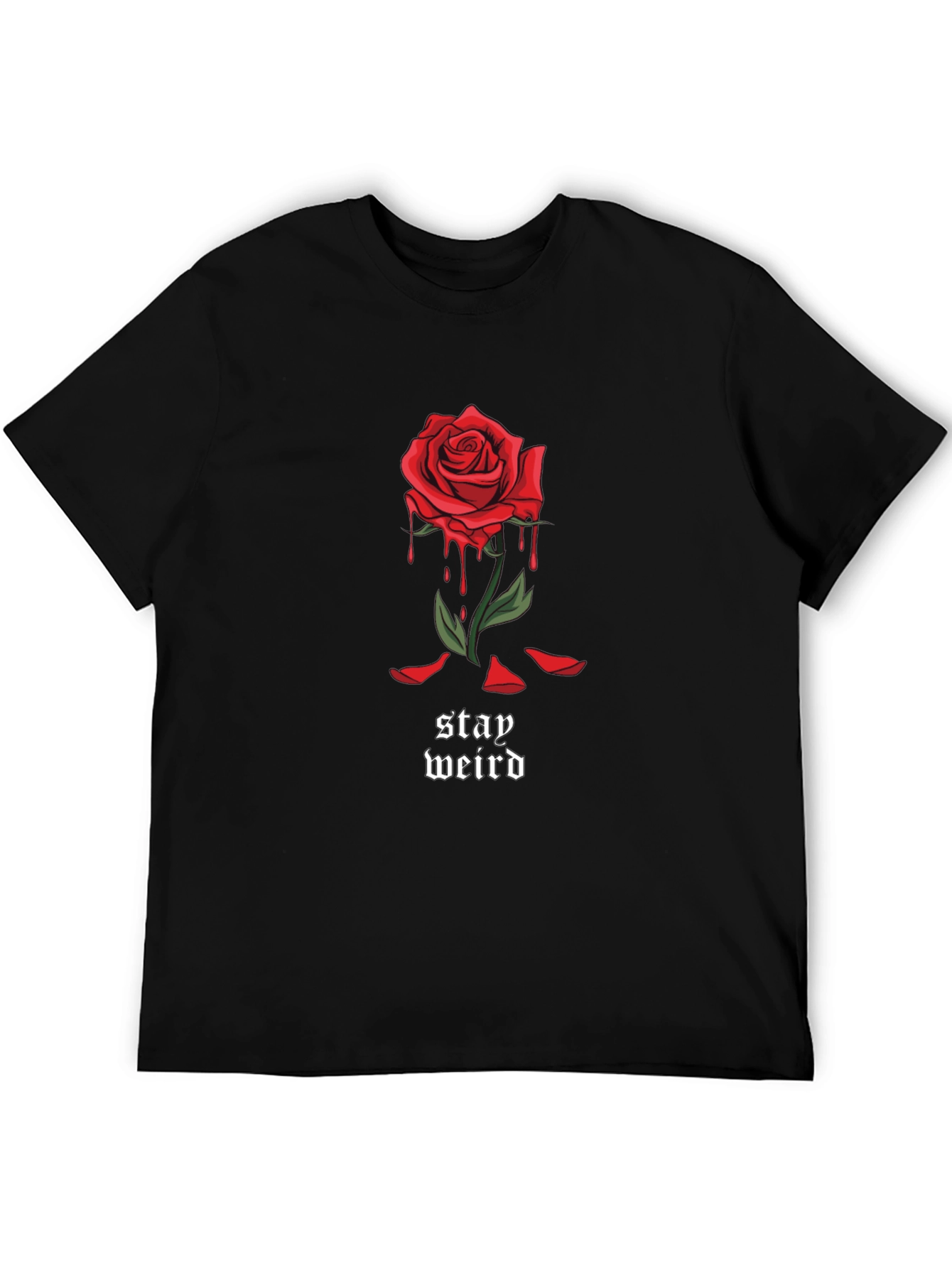 Stay Weird Rose Graphic Tee