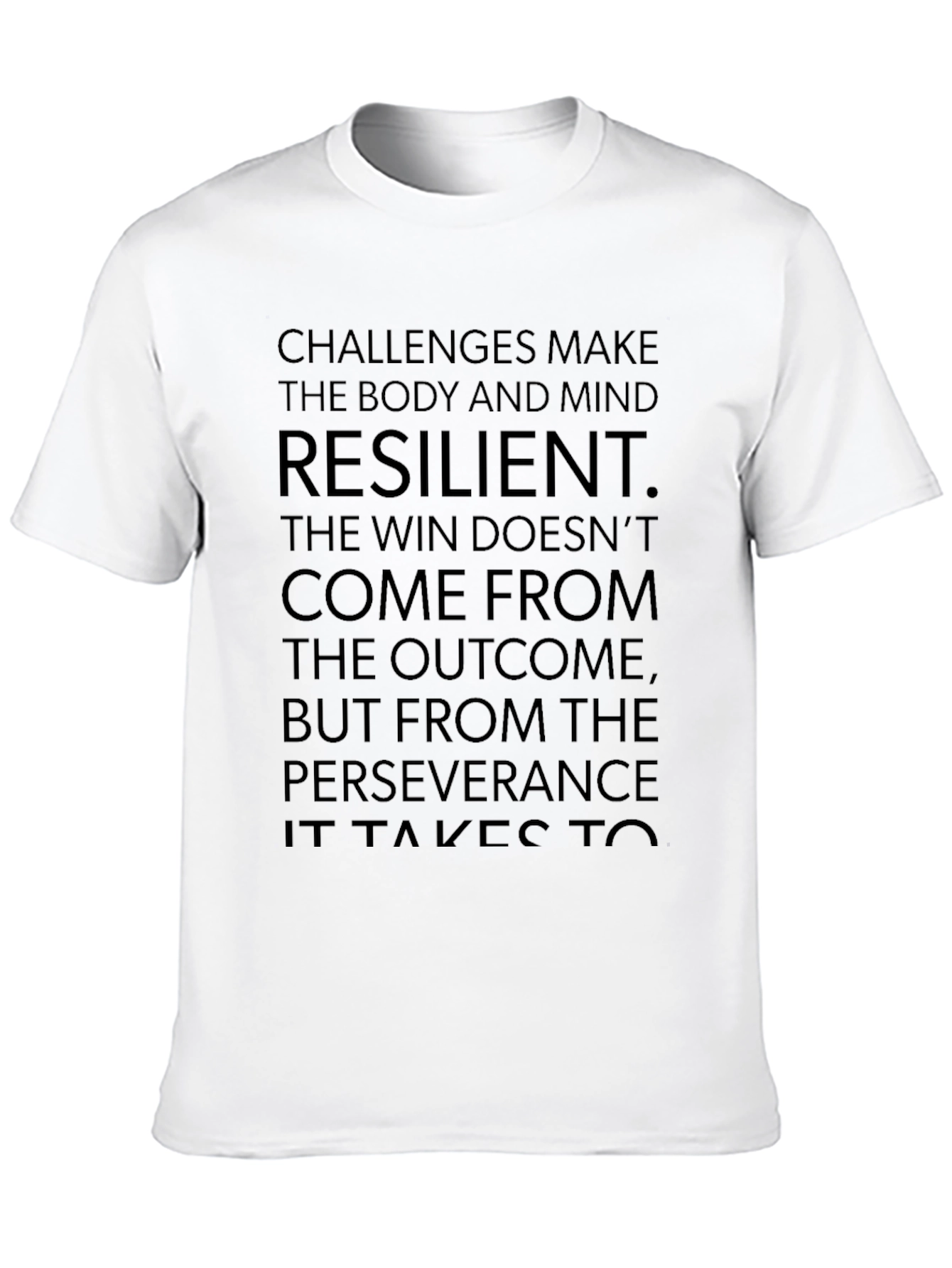 Resilience Quote Black T-Shirt
