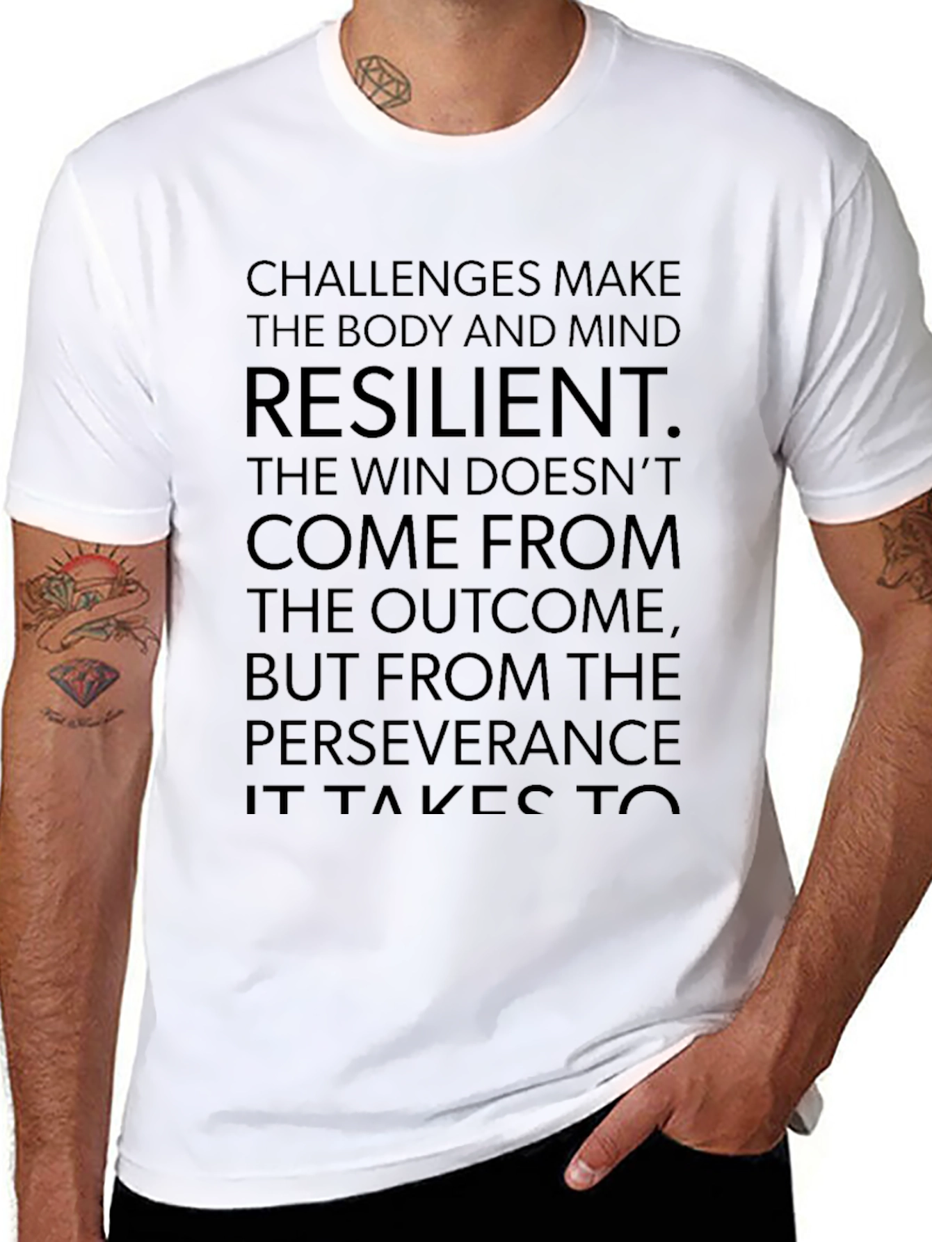 Resilience Quote Black T-Shirt
