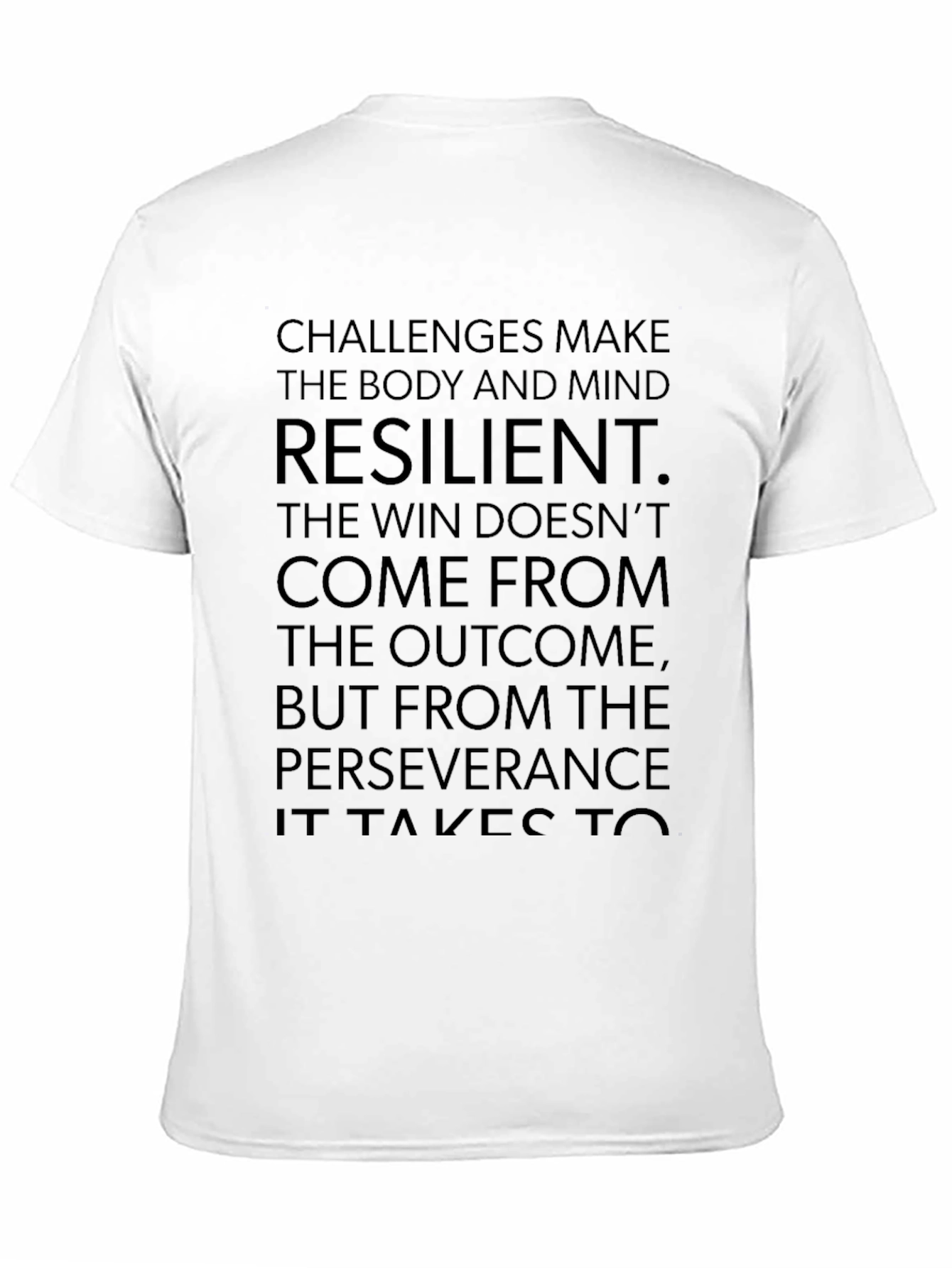 Resilience Quote Black T-Shirt