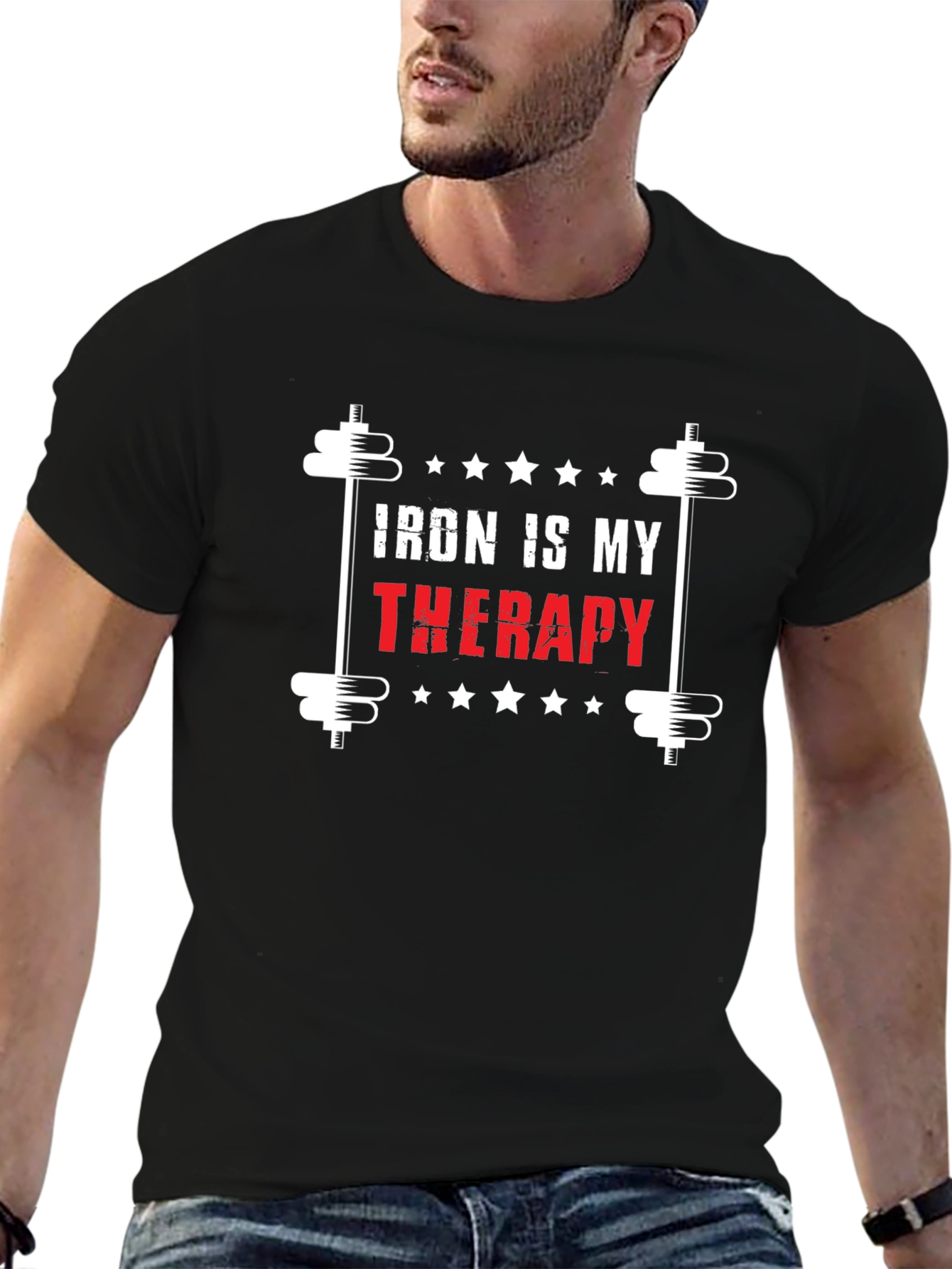 Iron Therapy Black Graphic T-Shirt