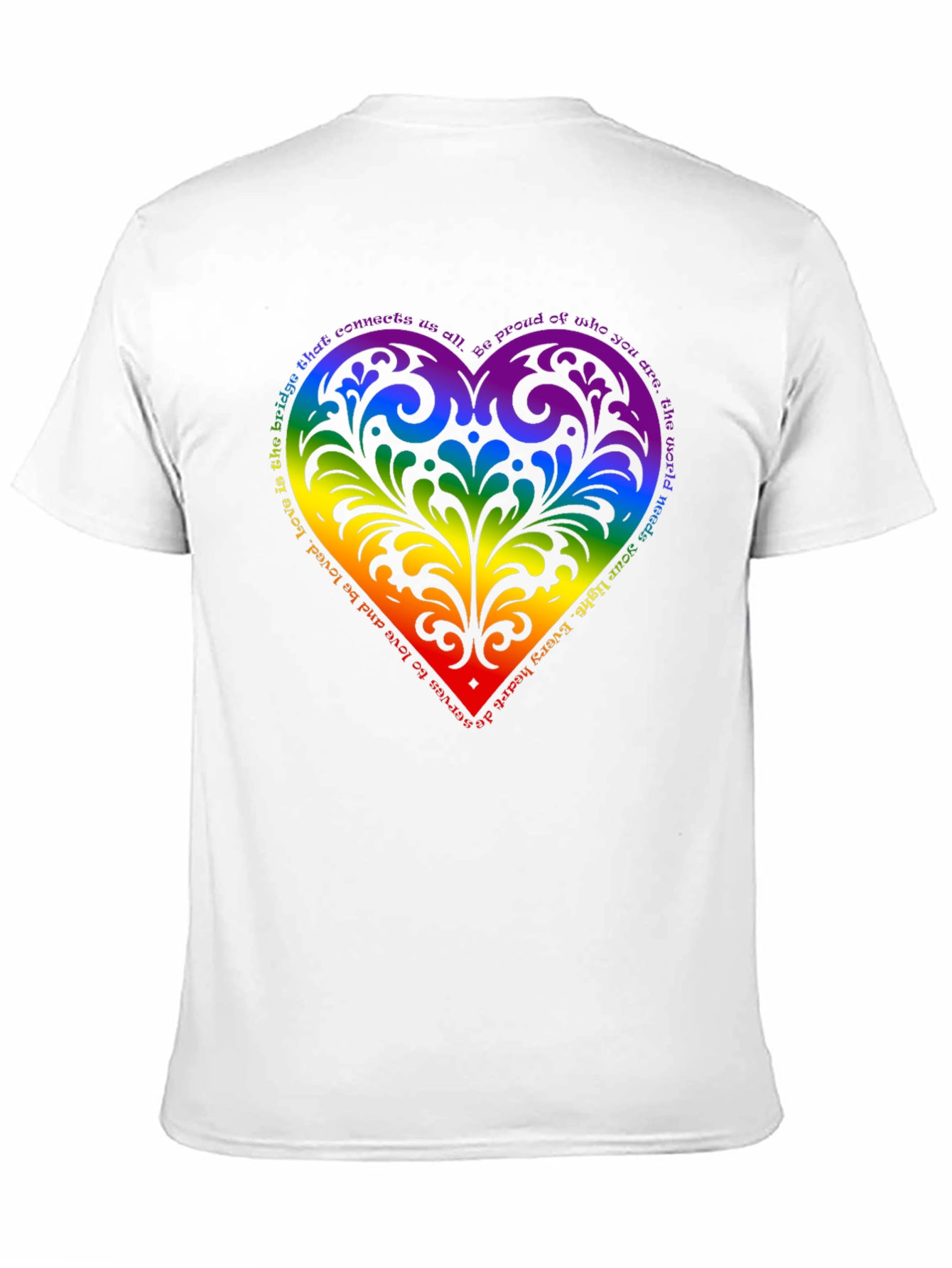 Pride Heart T-Shirt - Love is the Bridge