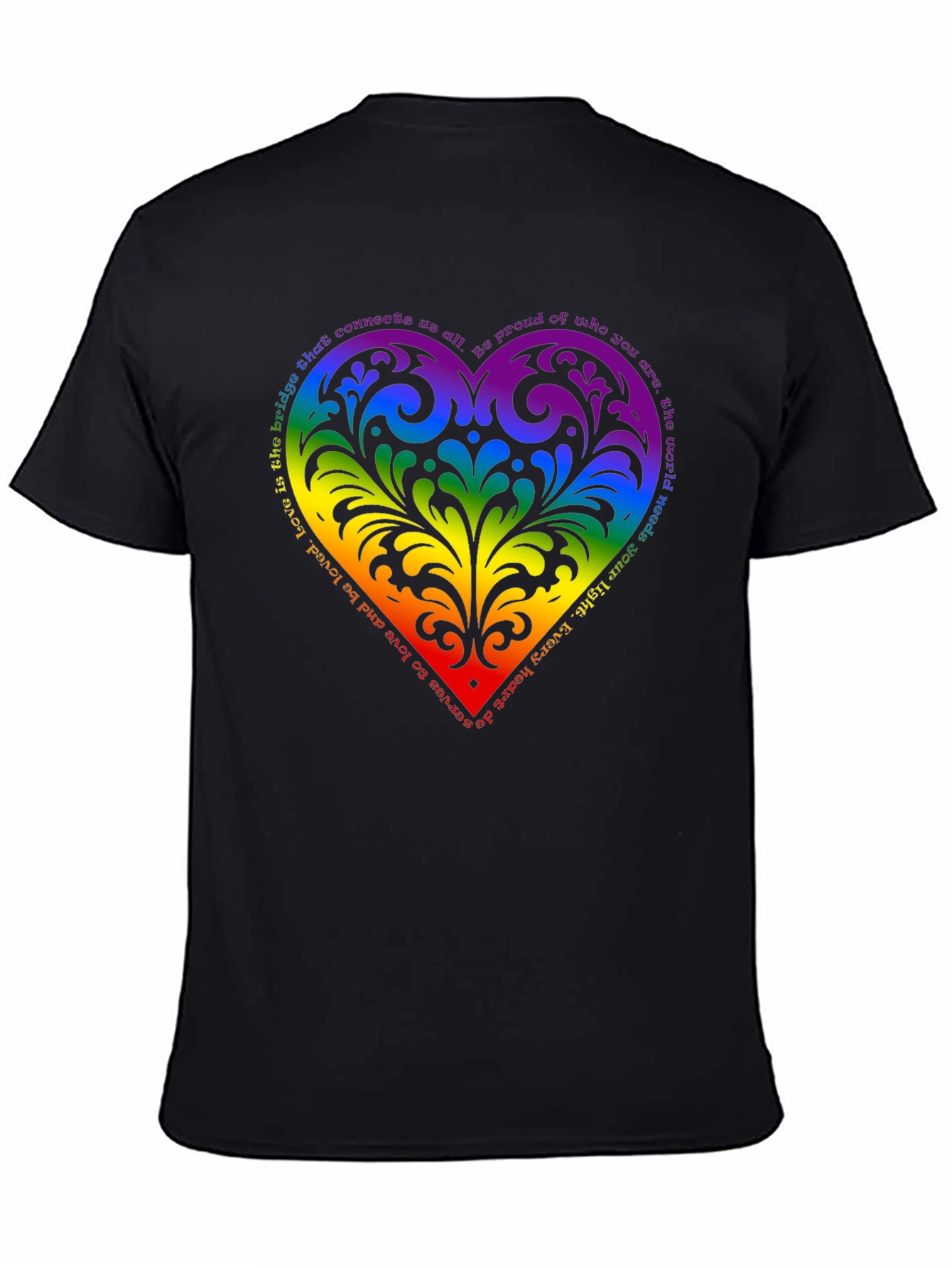 Pride Heart T-Shirt - Love is the Bridge
