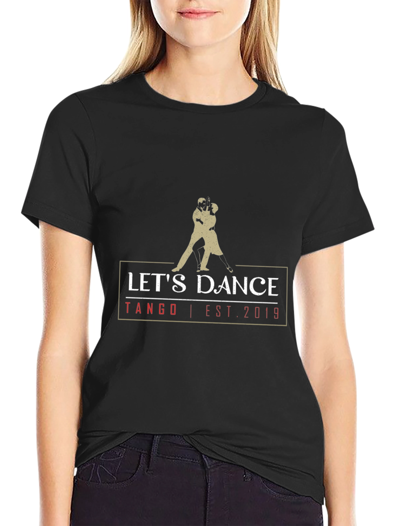 Lets Dance Tango Est. 2019 Black T-Shirt