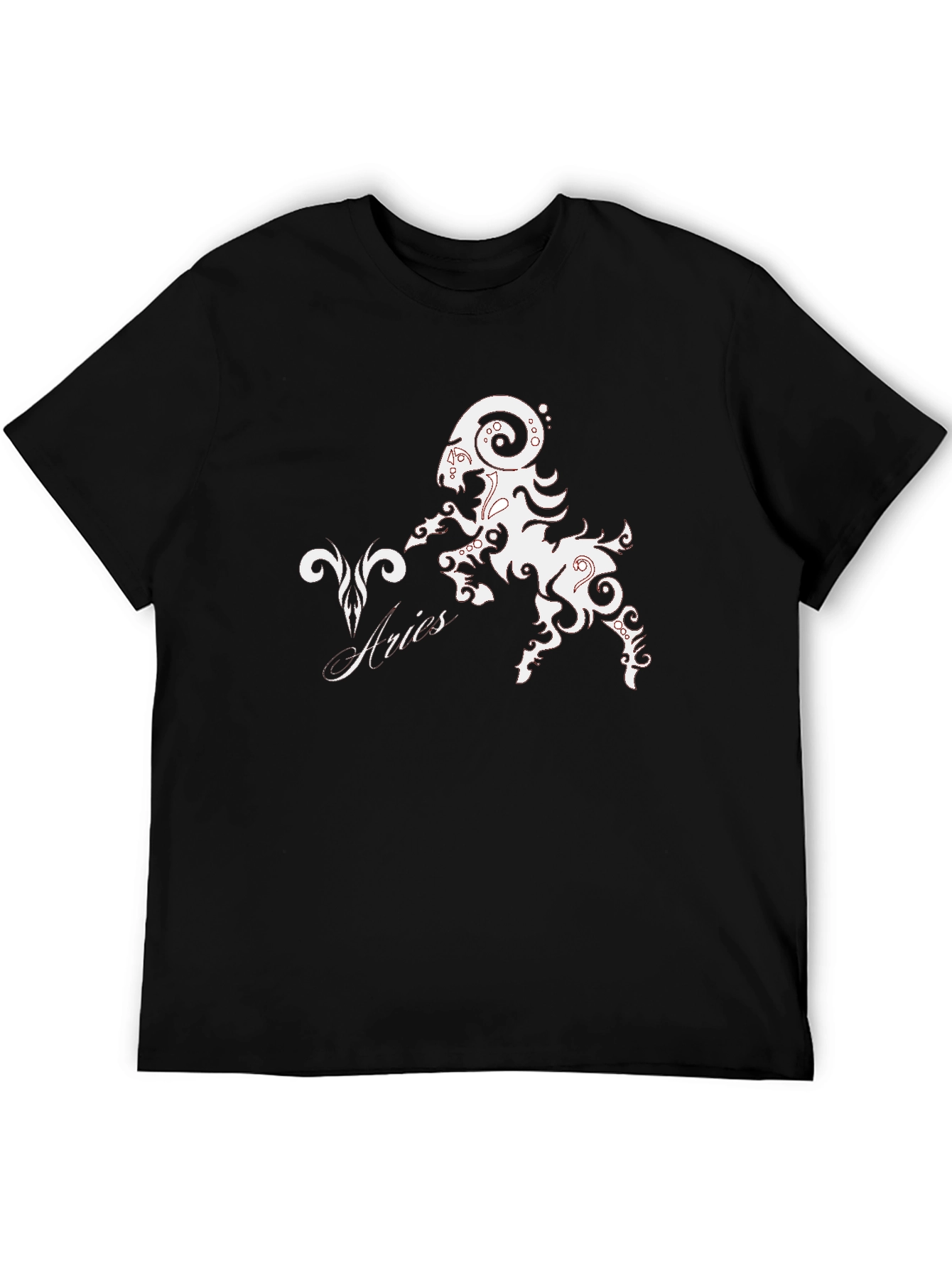 Aries Zodiac Sign Black T-Shirt