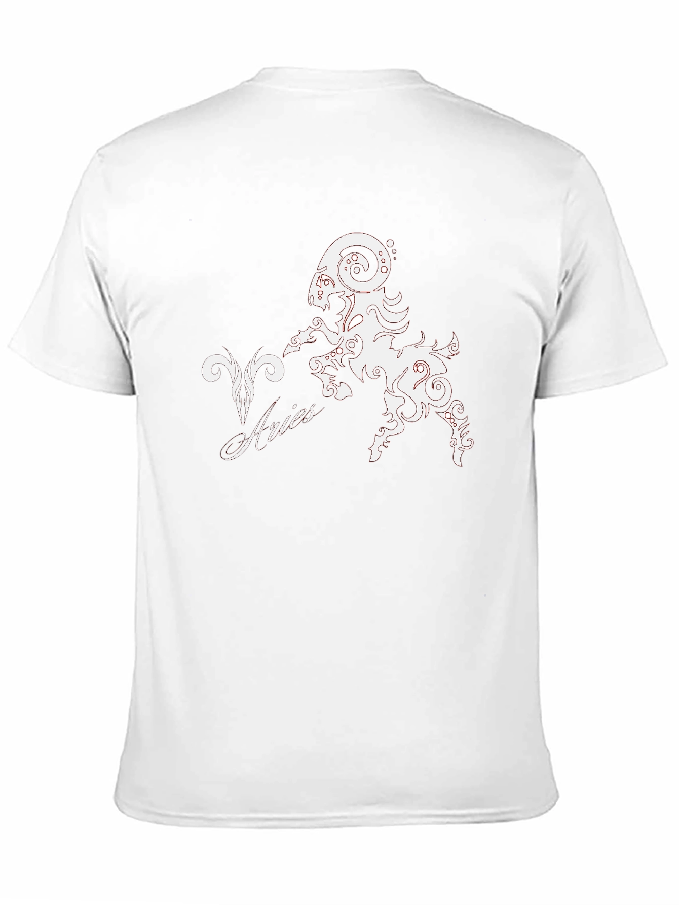 Aries Zodiac Sign Black T-Shirt