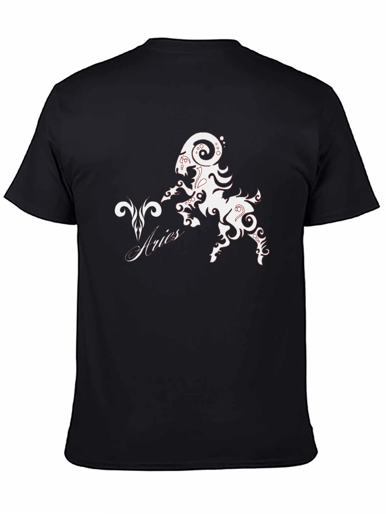 Aries Zodiac Sign Black T-Shirt