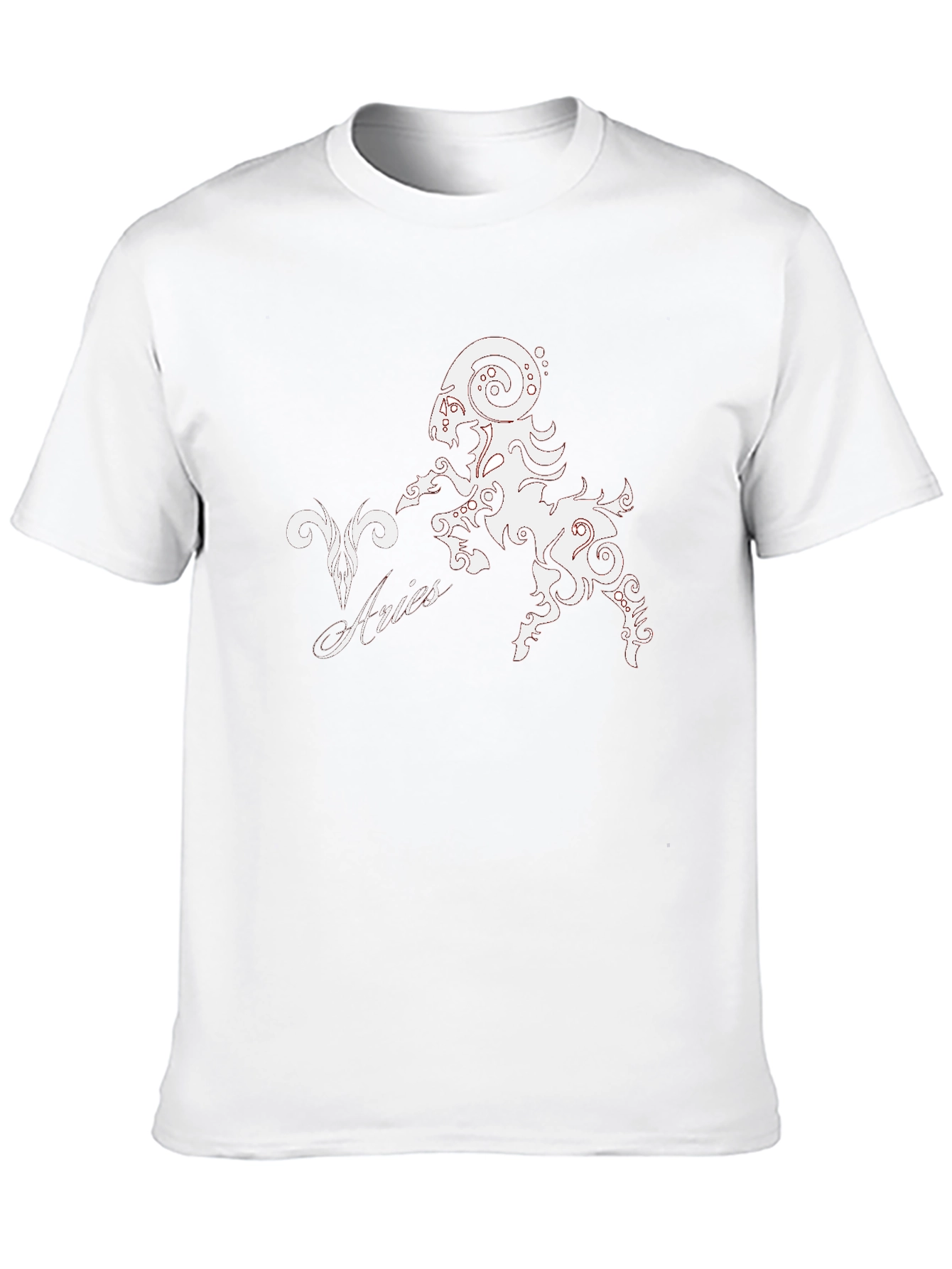 Aries Zodiac Sign Black T-Shirt