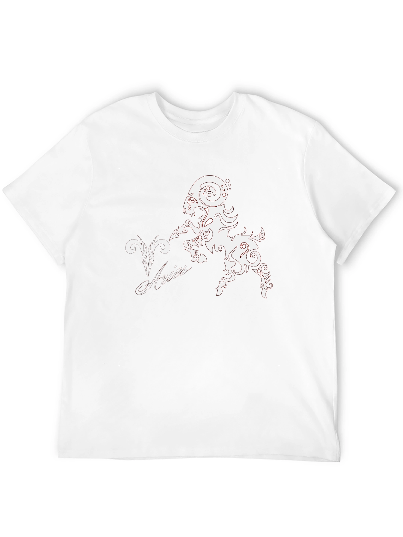 Aries Zodiac Sign Black T-Shirt