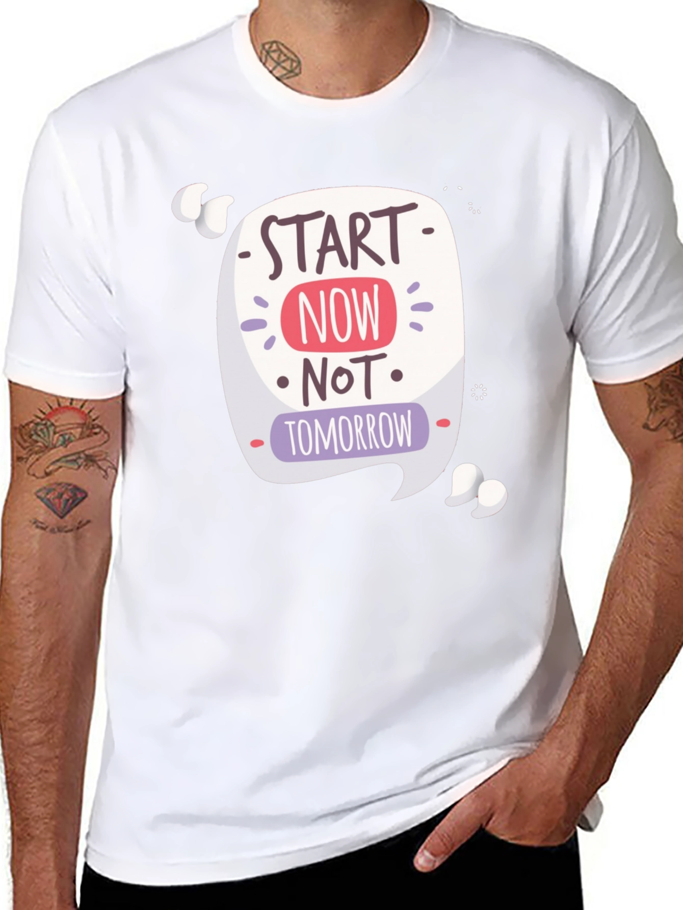 Motivational Graphic T-Shirt - Start Now!