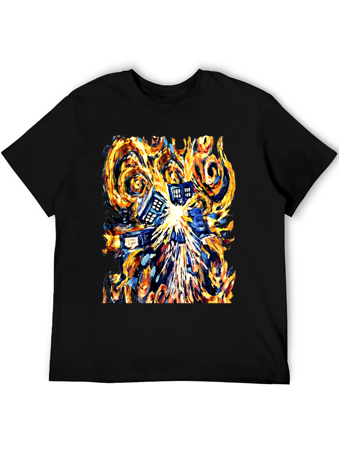 Starry Night TARDIS Graphic Tee
