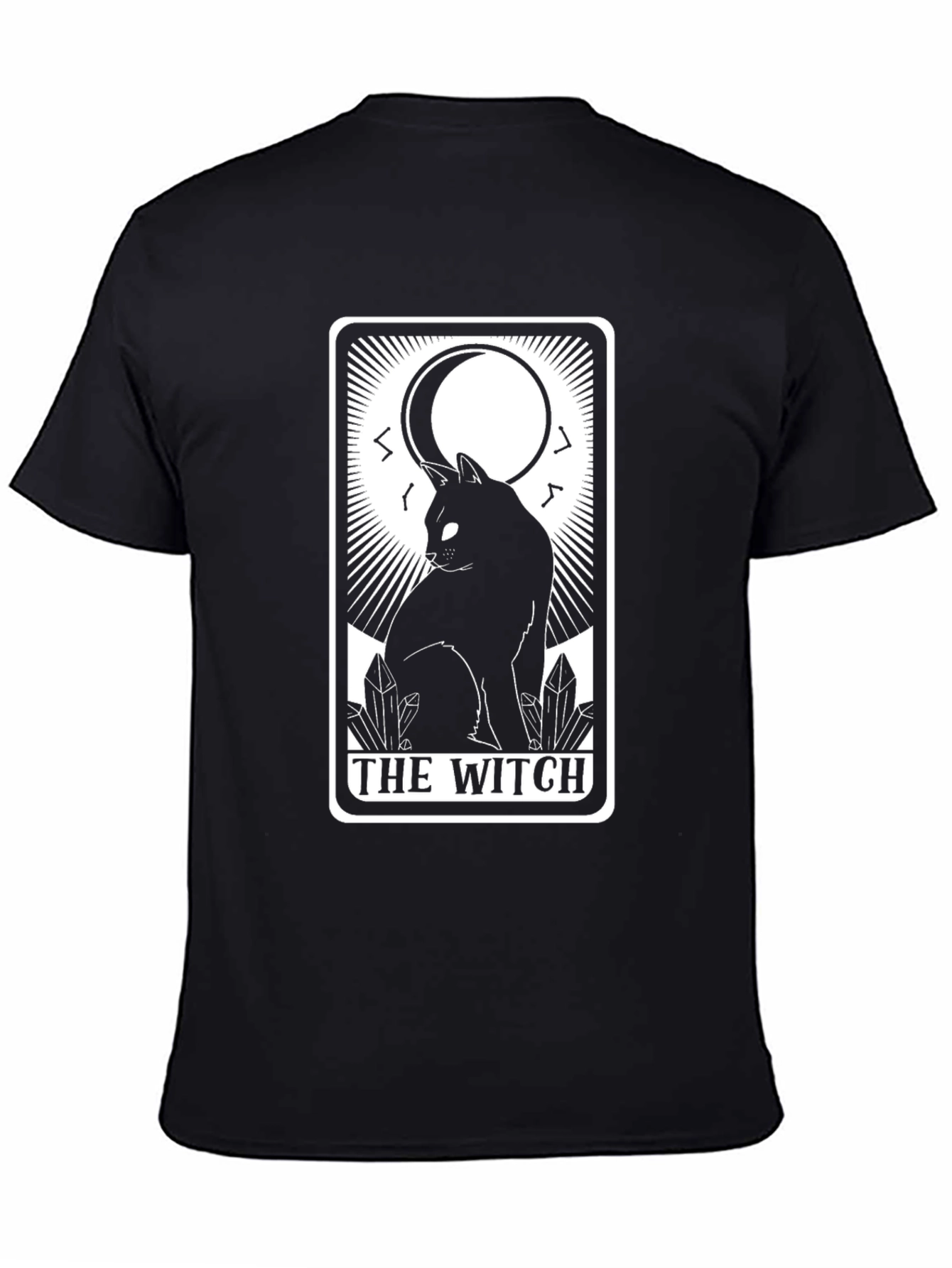 The Witch Tarot Card Black Cat T-Shirt