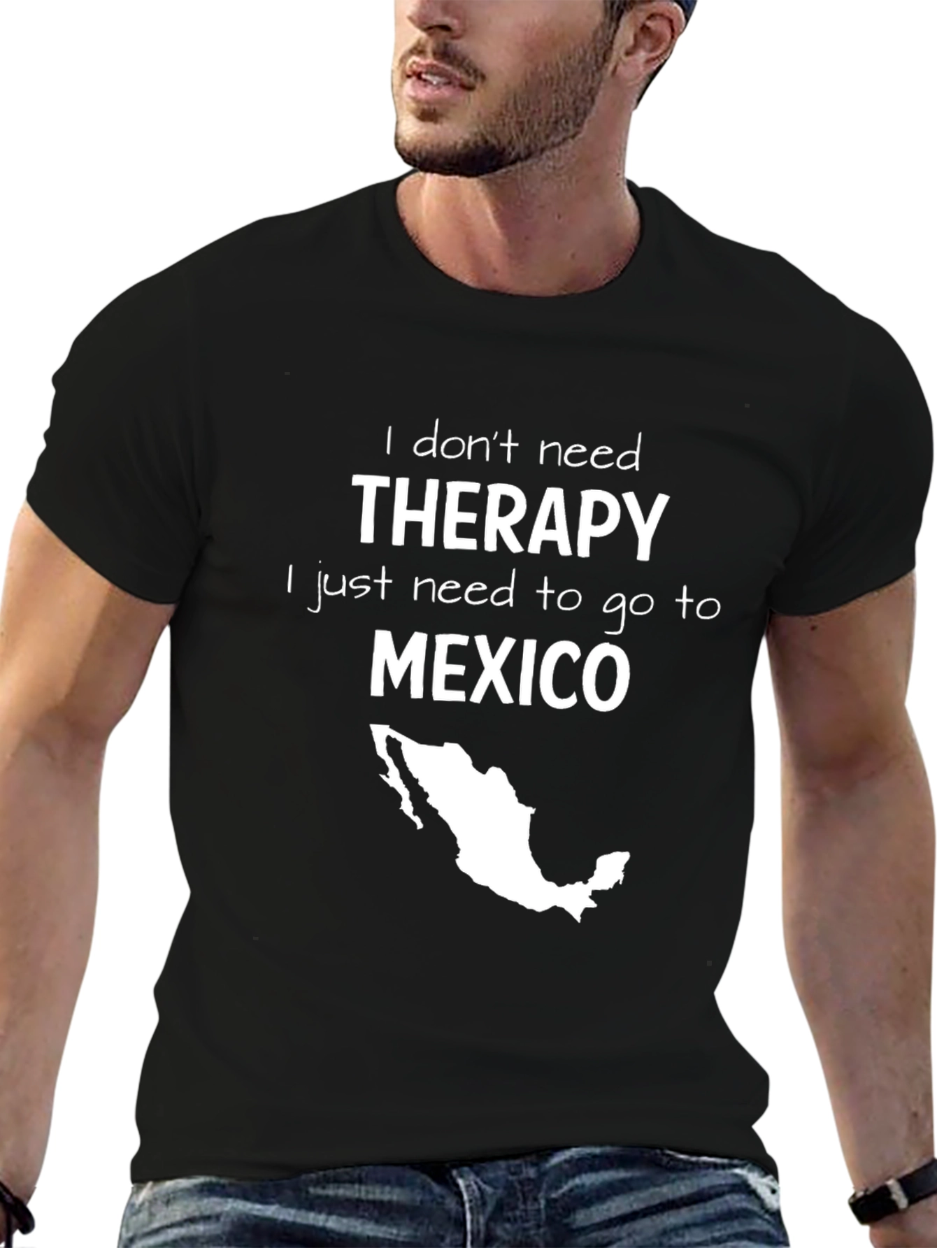 Therapy Mexico Graphic Tee - Black Cotton T-Shirt