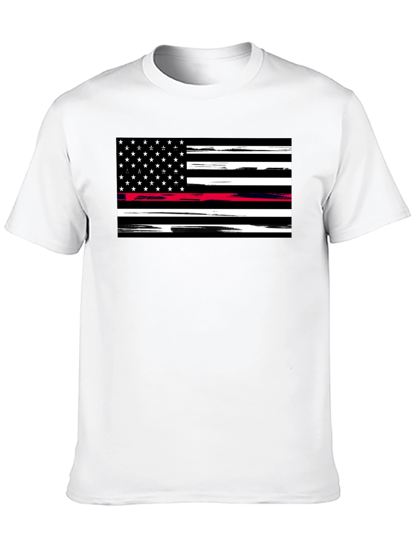 Thin Red Line Flag T-Shirt - Firefighter Support