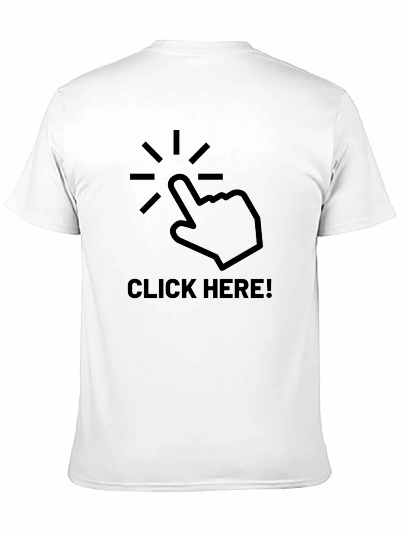 Click Here Graphic T-Shirt - Trendy Unisex Tee