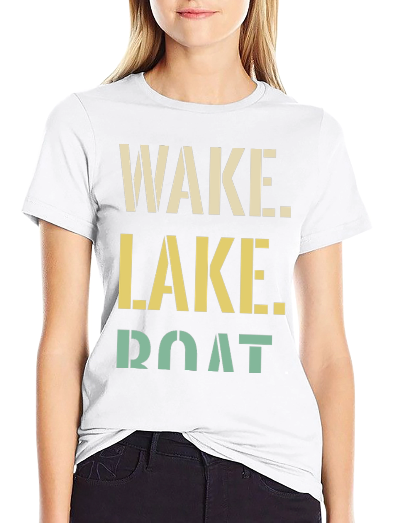 Wake Lake Boat Graphic Tee