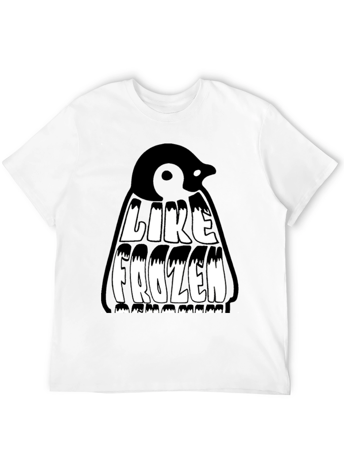 Like Frozen Graphic T-Shirt - Cool Penguin Design